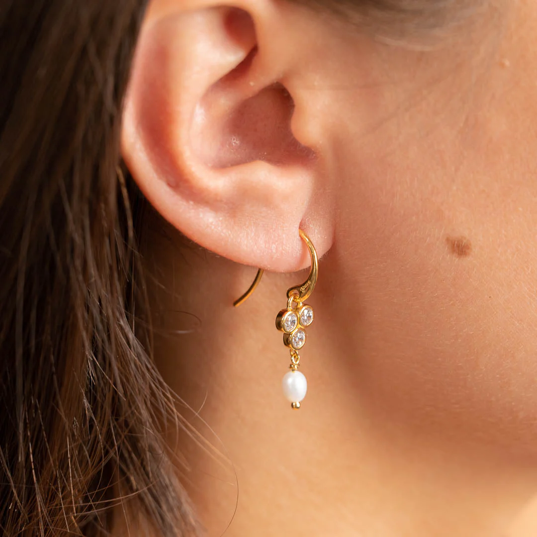 LOUISE PEARL GOLDEN EARRING - Image 4