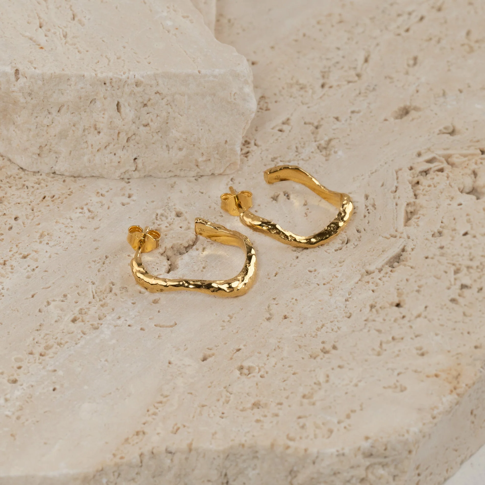 MAIA GOLDEN CREOL EARRING - Image 5