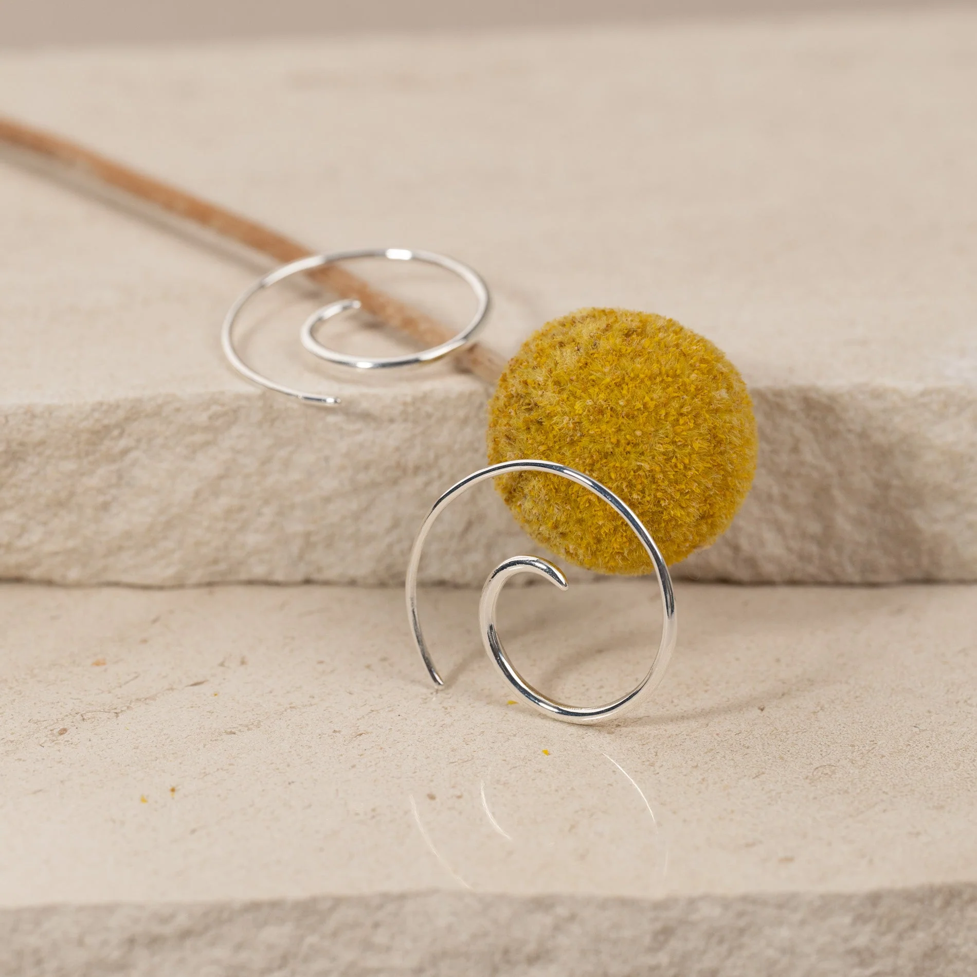 MARTINA SILVER CREOL EARRING - Image 3