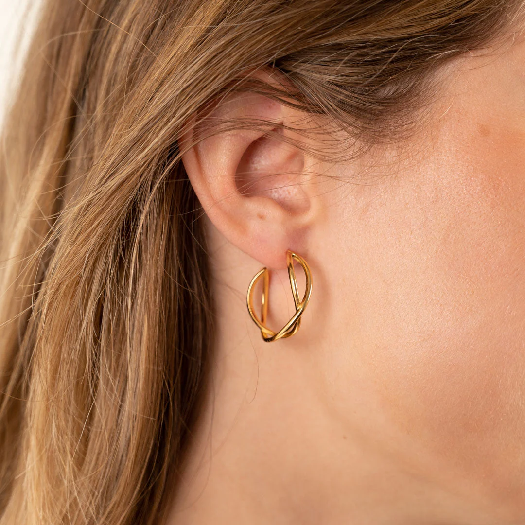 MIA GOLDEN CREOL EARRING - Image 6