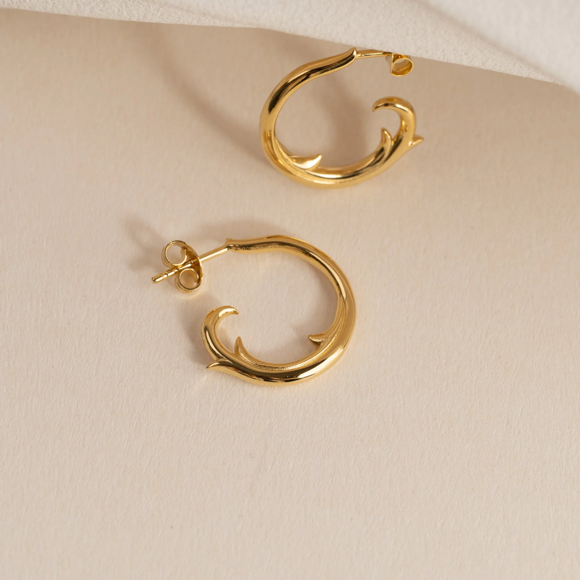 MIO GOLDEN CREOL EARRING - Image 5