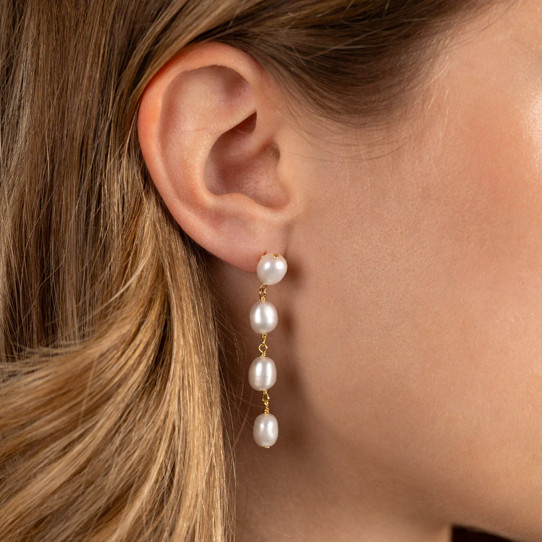 MOLLIE PEARL GOLDEN EARRING - Image 3