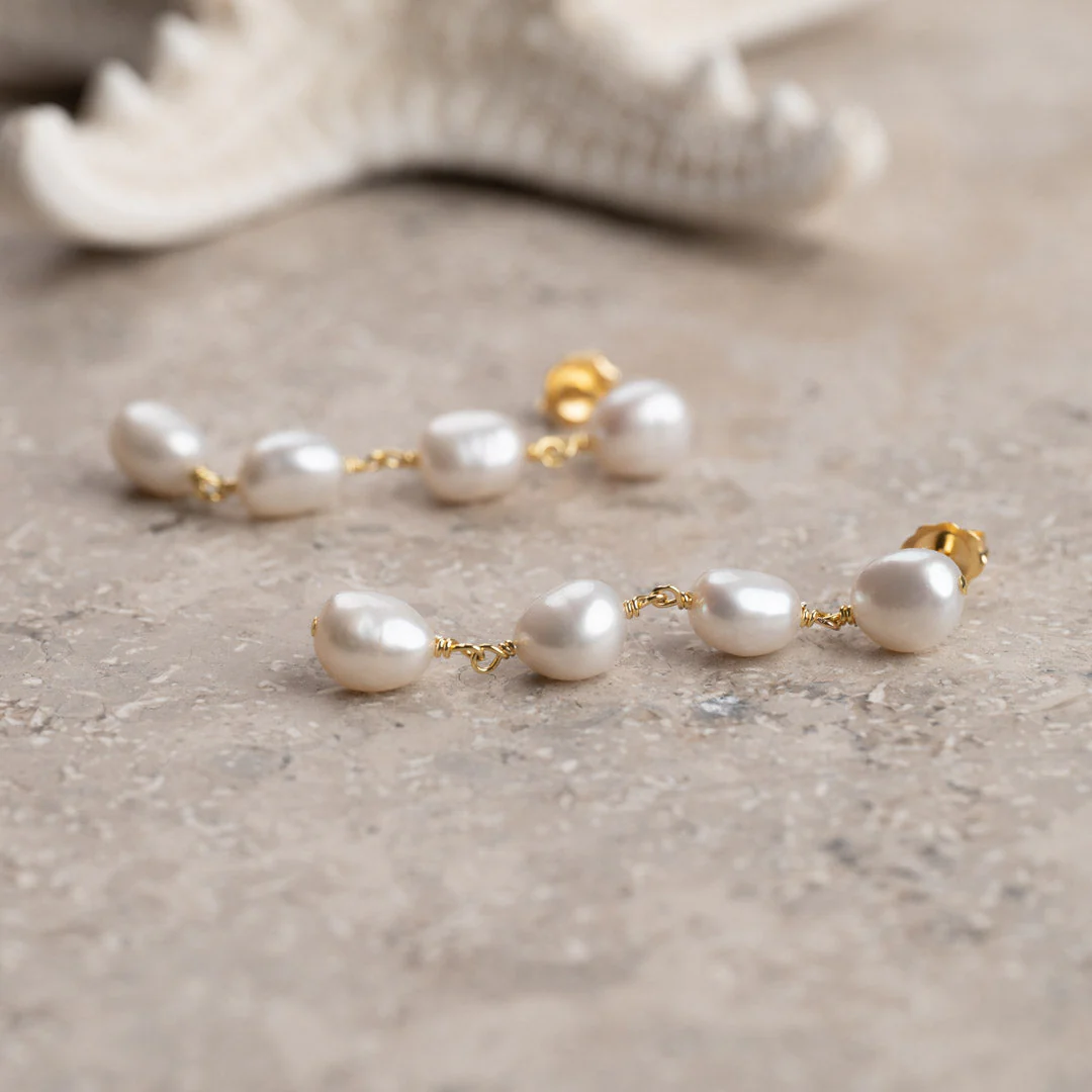 MOLLIE PEARL GOLDEN EARRING - Image 4