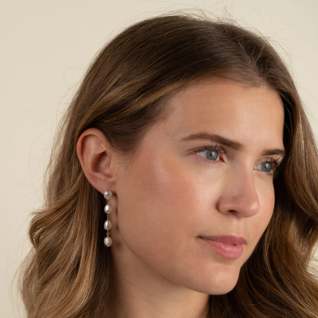 MOLLIE PEARL GOLDEN EARRING - Image 5