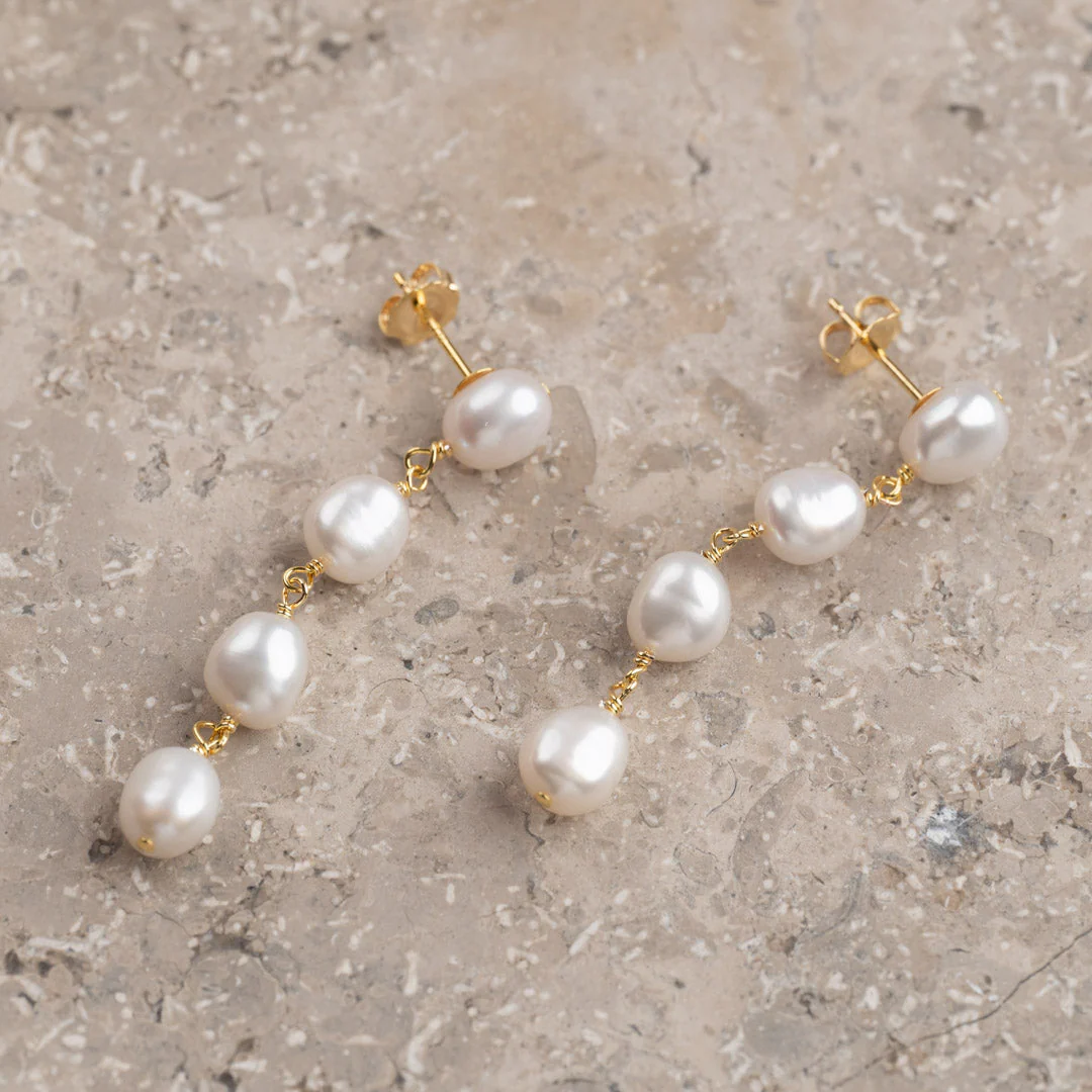 MOLLIE PEARL GOLDEN EARRING - Image 6