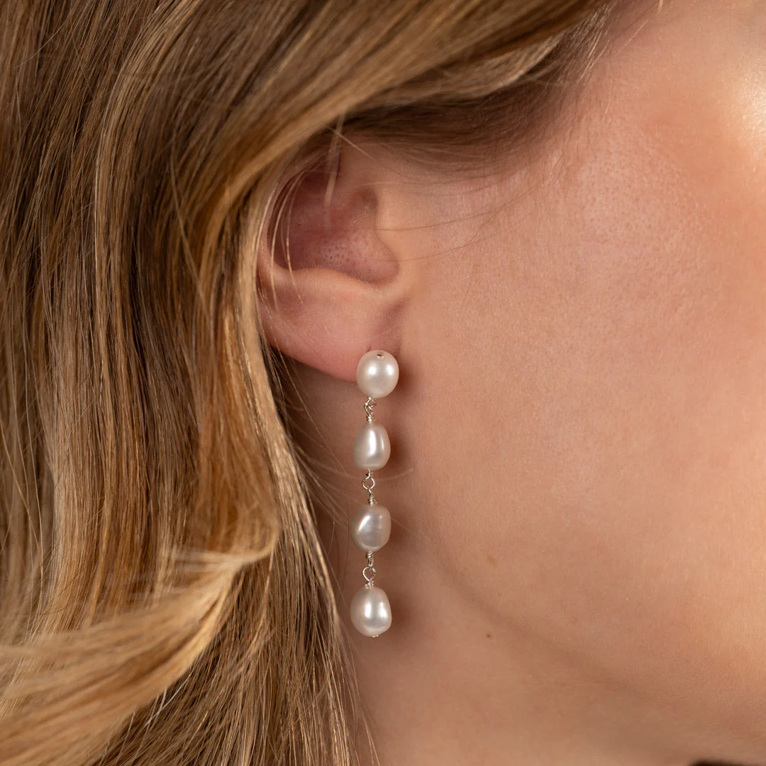 MOLLIE PEARL SILVER EARRING - Image 5