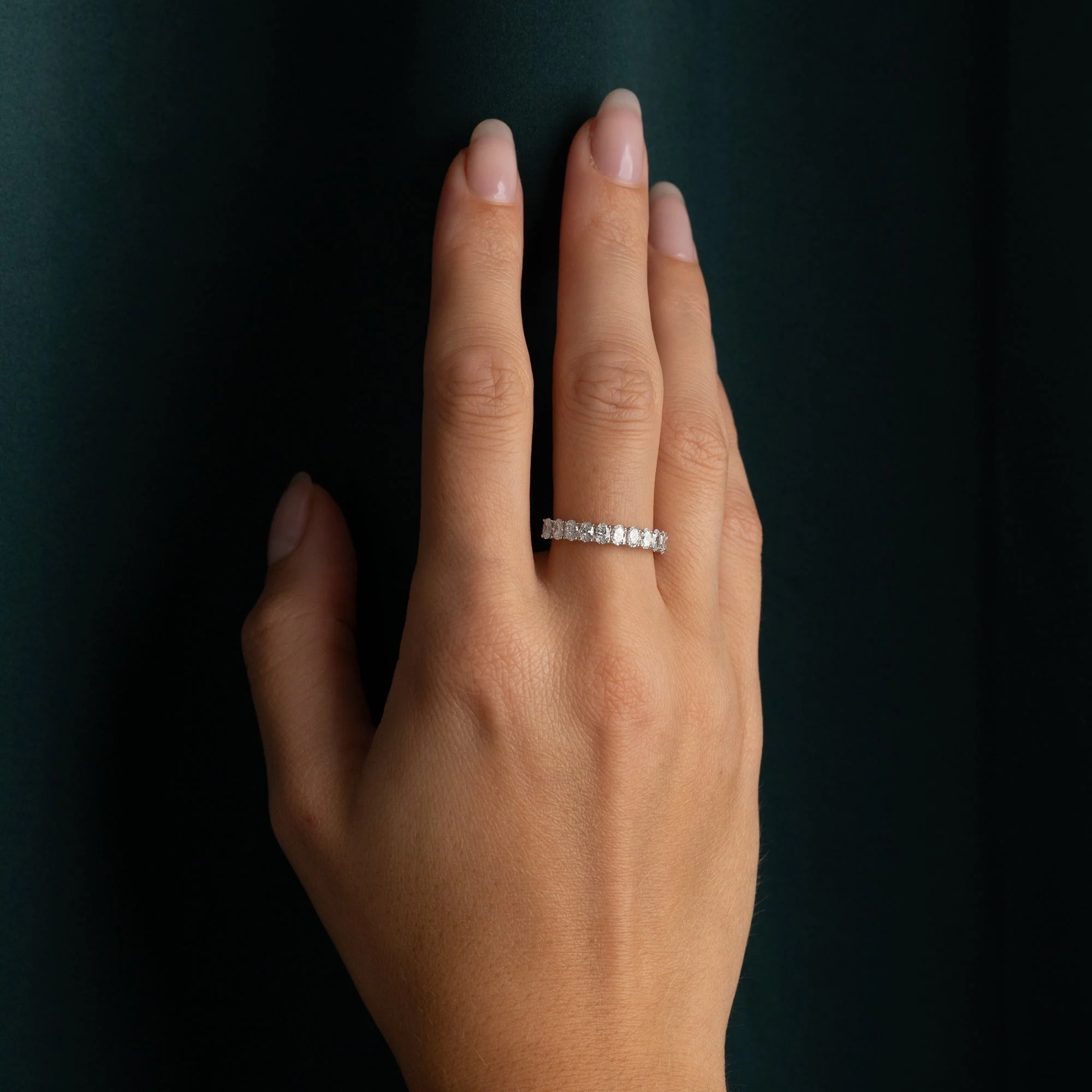 BASKET-SET OVAL-CUT ALLIANCE LAB-DIAMOND RING - 1.0ct - WG - Image 5