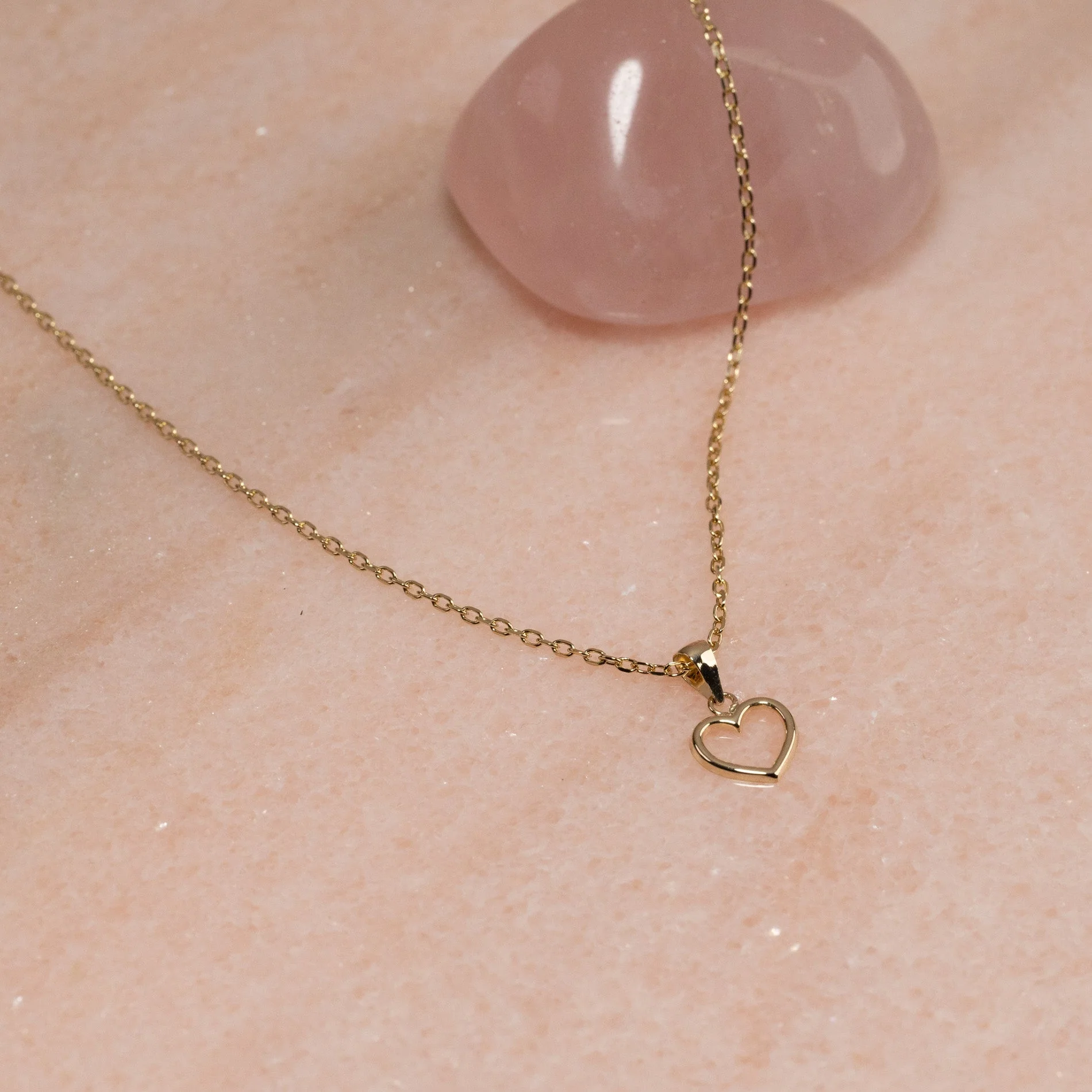 OPEN HEART SOLID GOLD PENDANT - Image 6