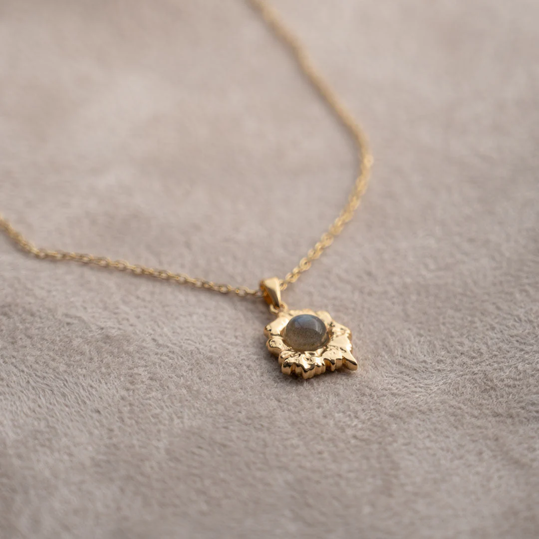 OPHELIA DARK GREY GOLDEN PENDANT - Image 5