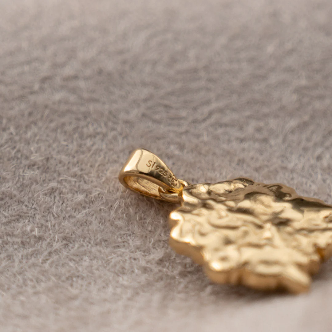 OPHELIA LIGHT GREY GOLDEN PENDANT - Image 7