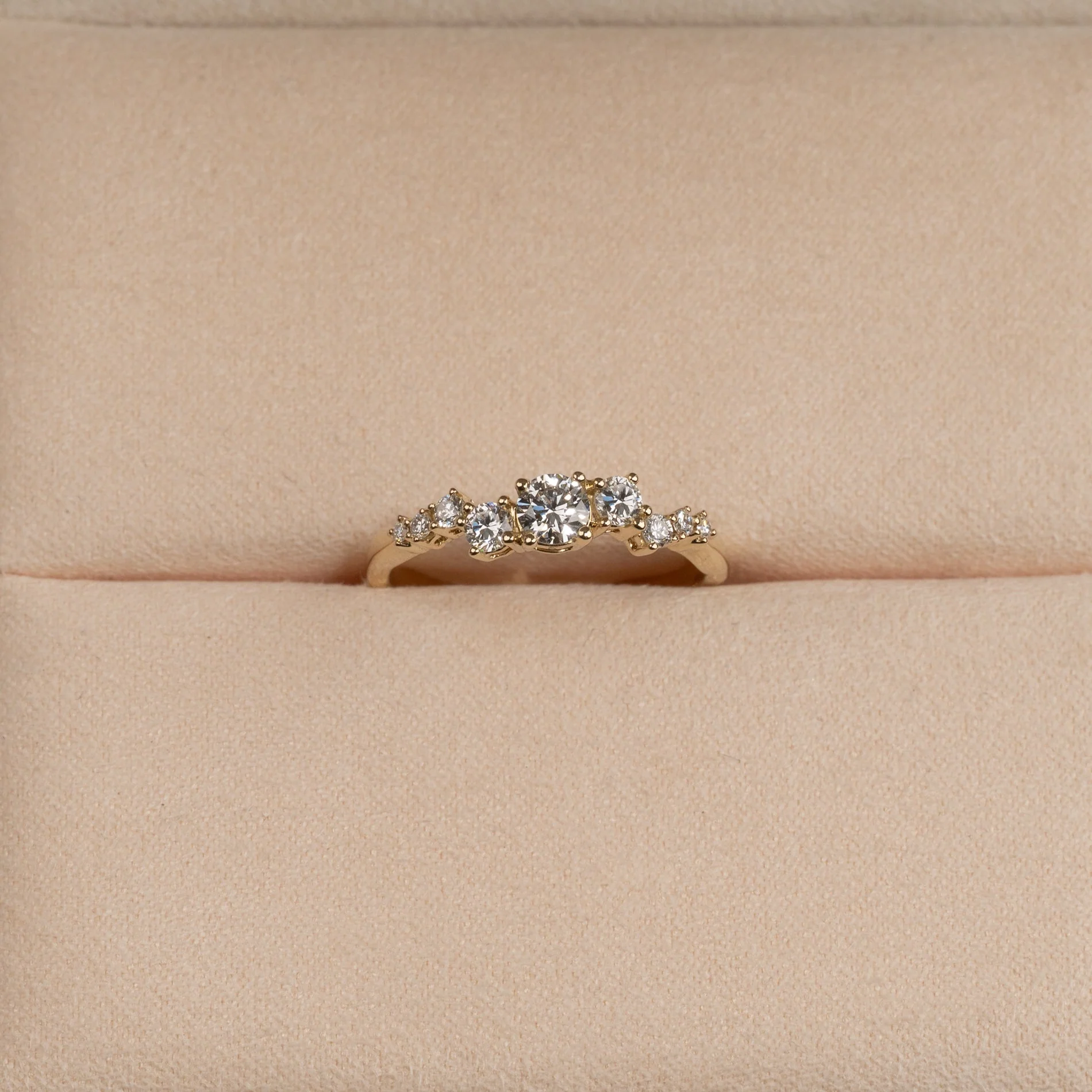 ORGANIC CLUSTER LAB-DIAMOND RING - 0.5ct - YG - Image 3