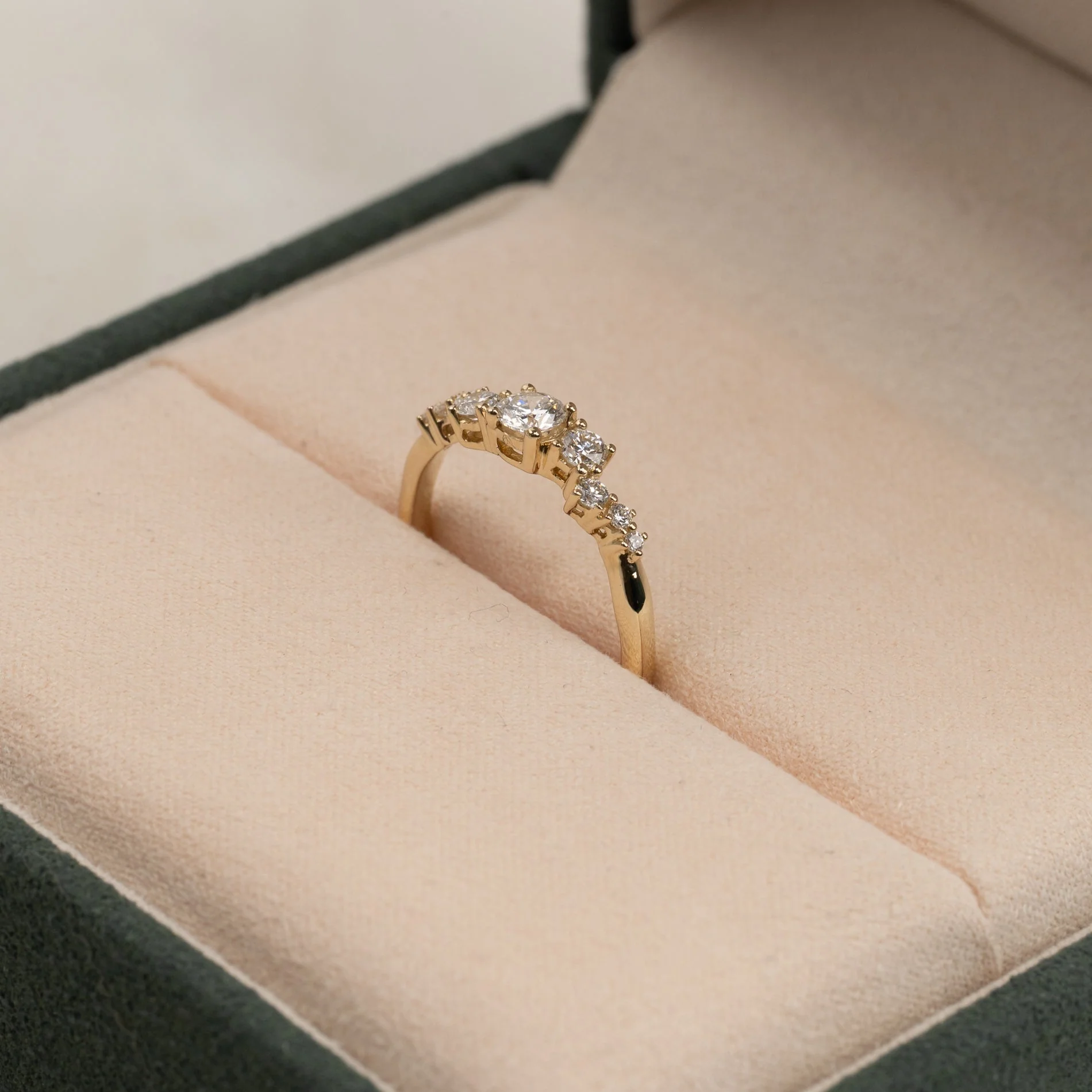 ORGANIC CLUSTER LAB-DIAMOND RING - 0.5ct - YG - Image 5