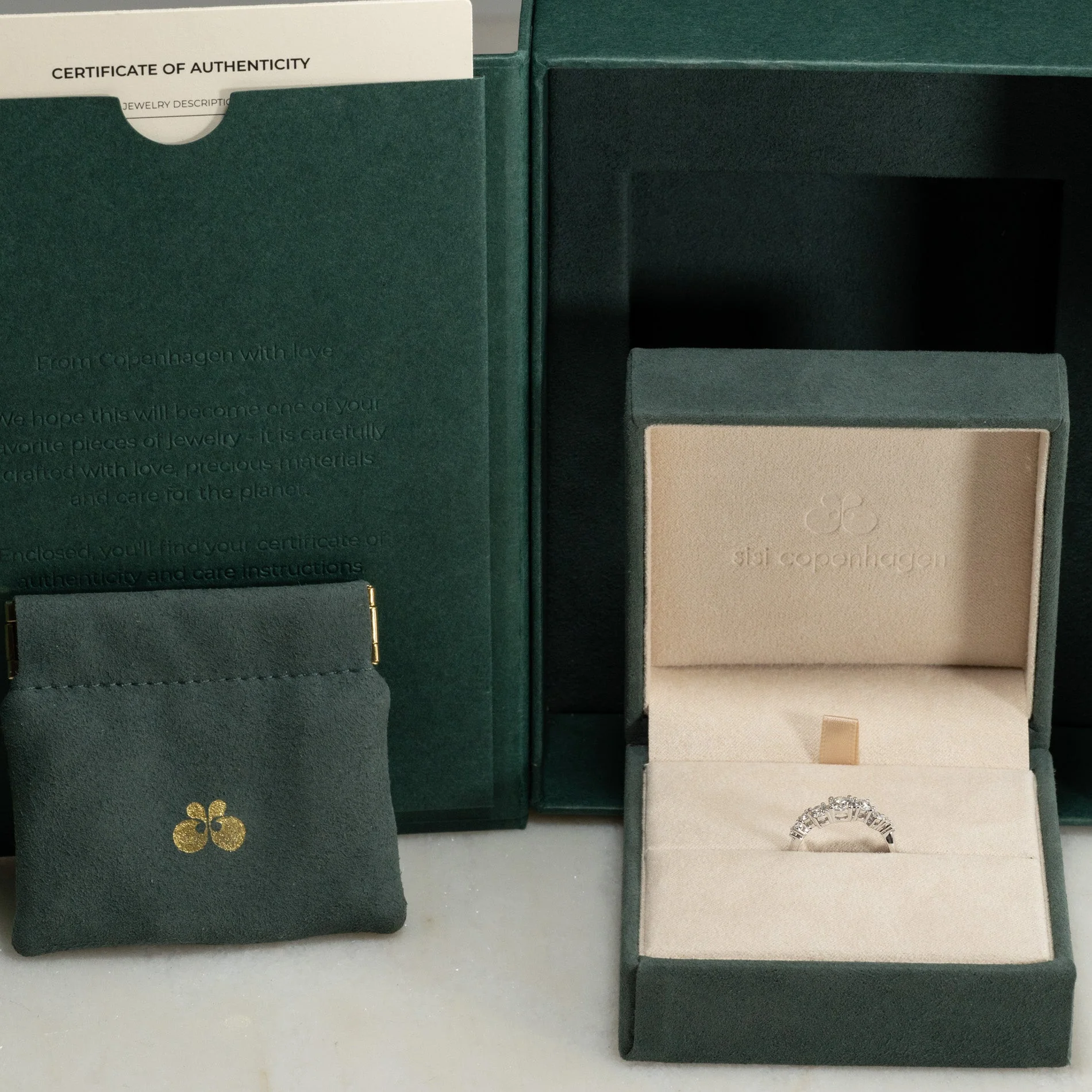 ORGANIC CLUSTER LAB-DIAMOND RING - 0.7ct - WG - Image 12