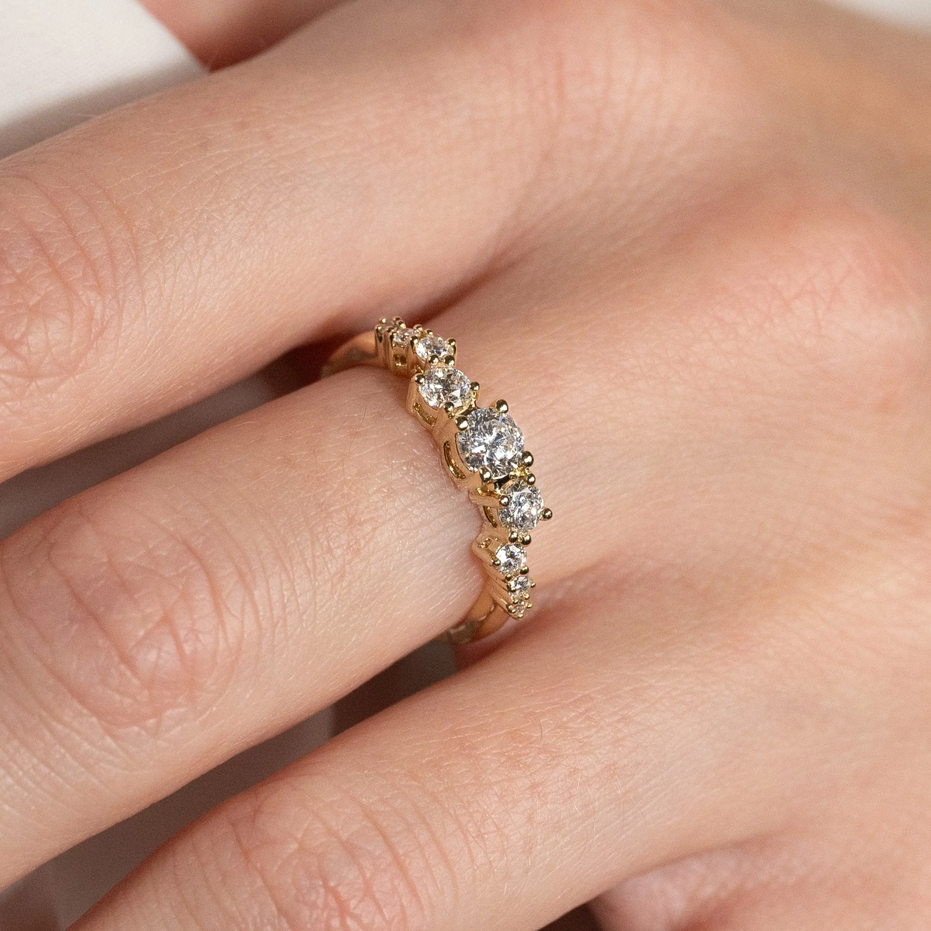 ORGANIC CLUSTER LAB-DIAMOND RING - 0.7ct - YG - Image 2