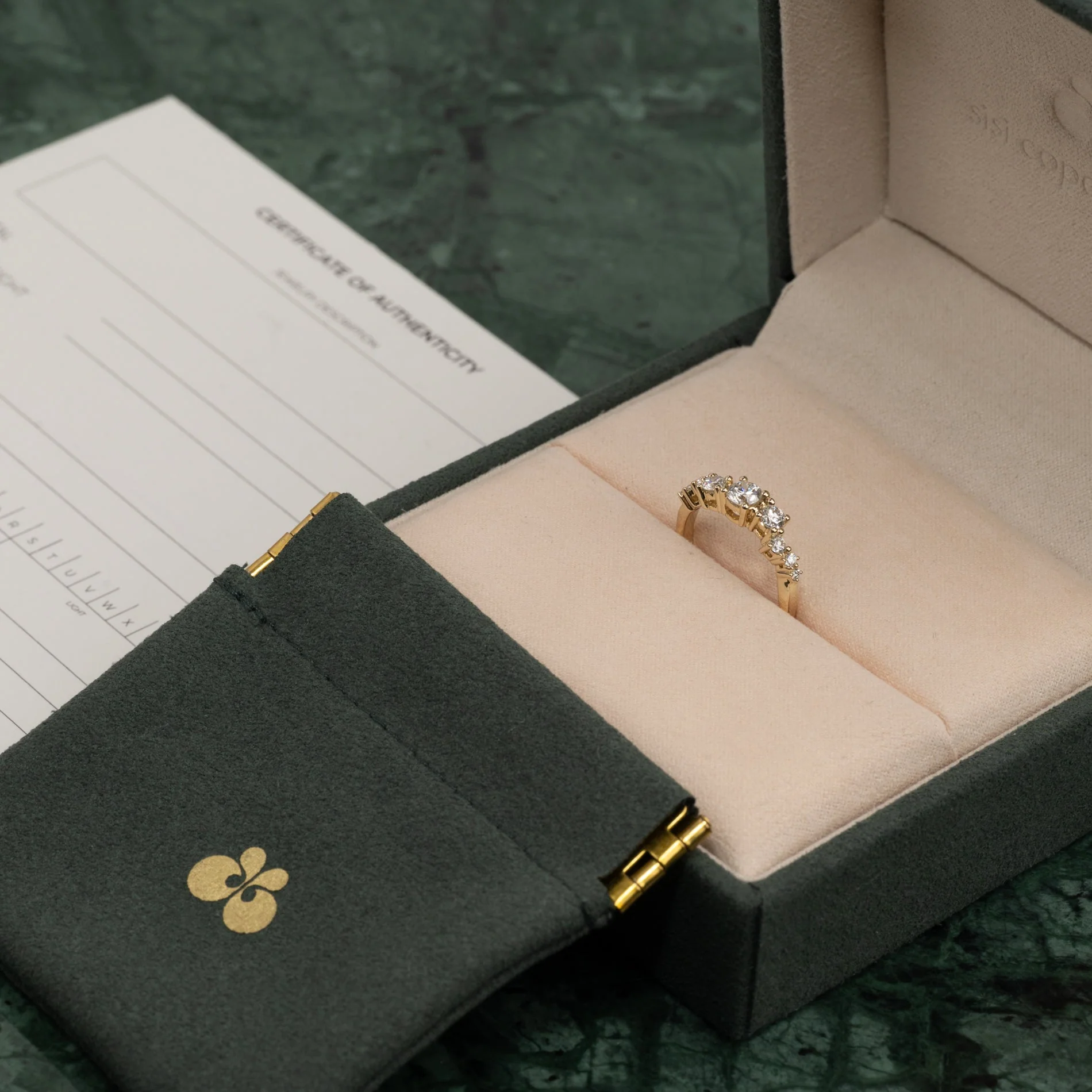 ORGANIC CLUSTER LAB-DIAMOND RING - 0.7ct - YG - Image 6