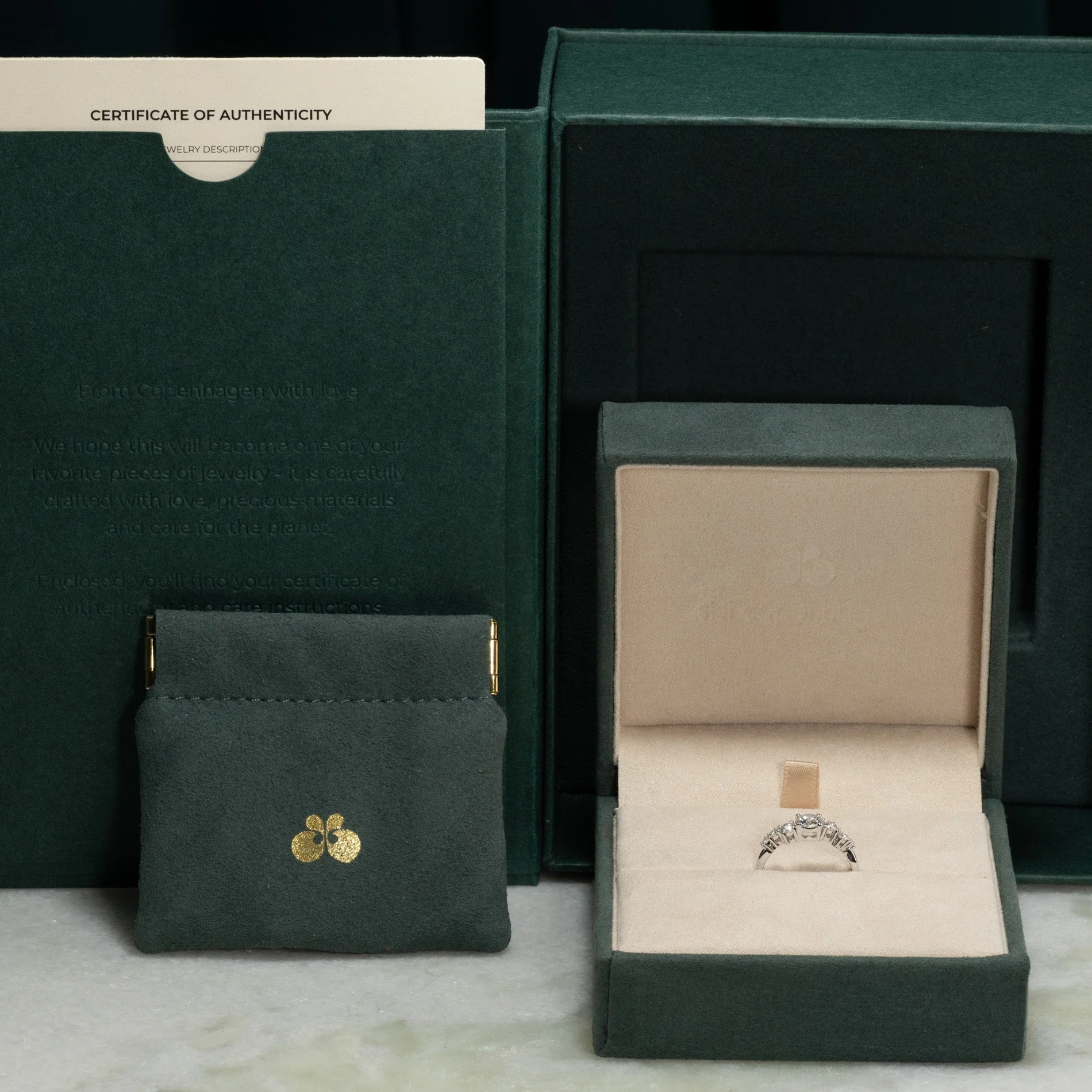 ORGANIC CLUSTER LAB-DIAMOND RING - 0.9ct - WG - Image 9