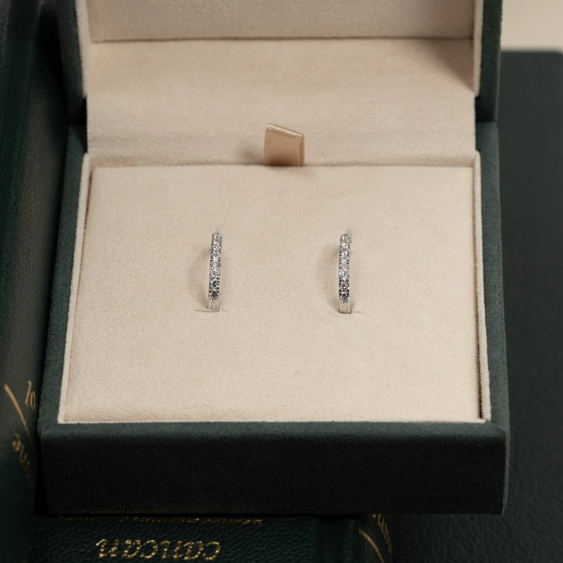 OVAL LAB-DIAMOND CREOL EARRING - 0.45ct - WG - Image 6