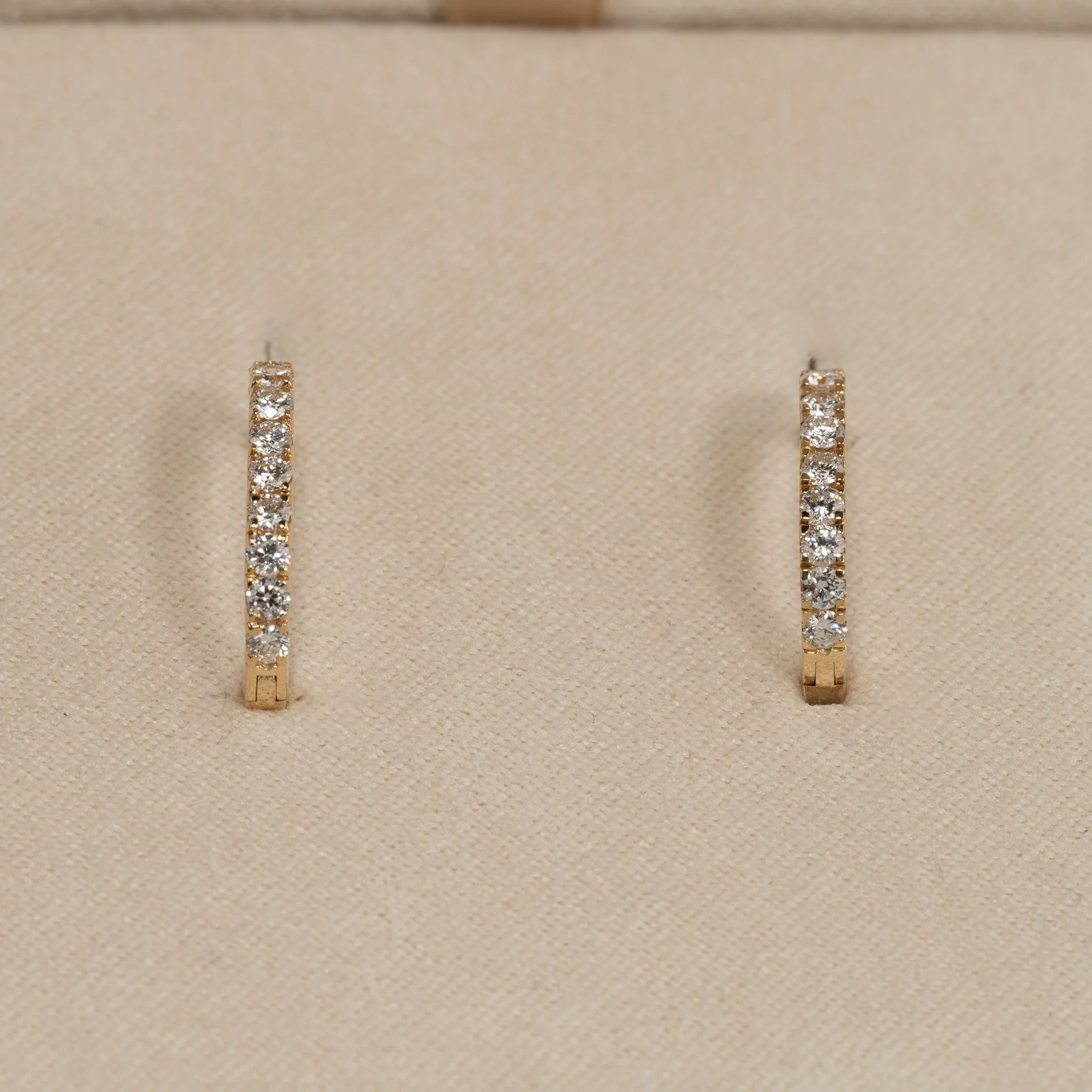 OVAL LAB-DIAMOND CREOL EARRING - 0.45ct - YG - Image 3