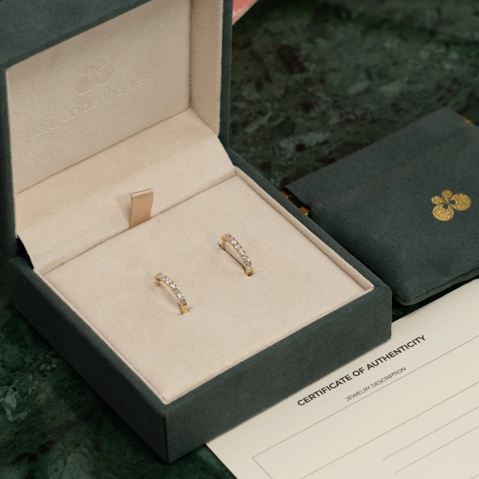 OVAL LAB-DIAMOND CREOL EARRING - 0.45ct - YG - Image 7