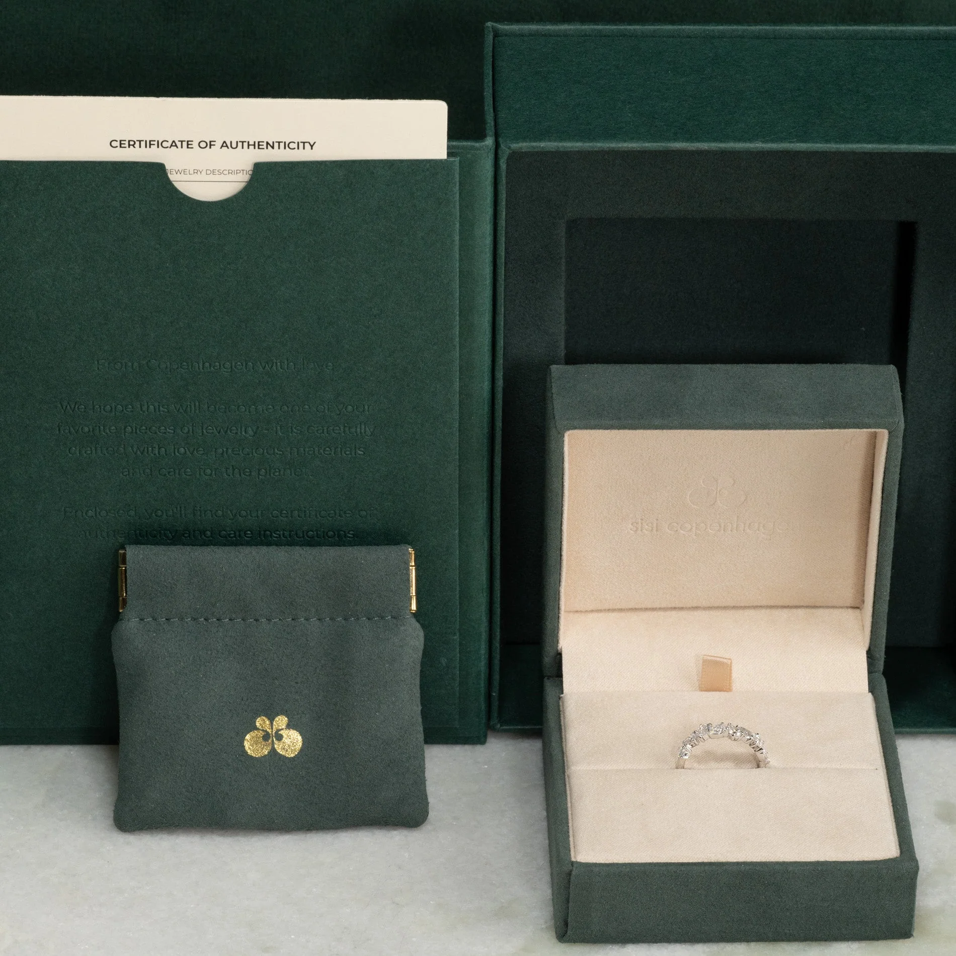 PEAR-CUT CLUSTER ALLIANCE LAB-DIAMOND RING - 1.2ct - WG - Image 11