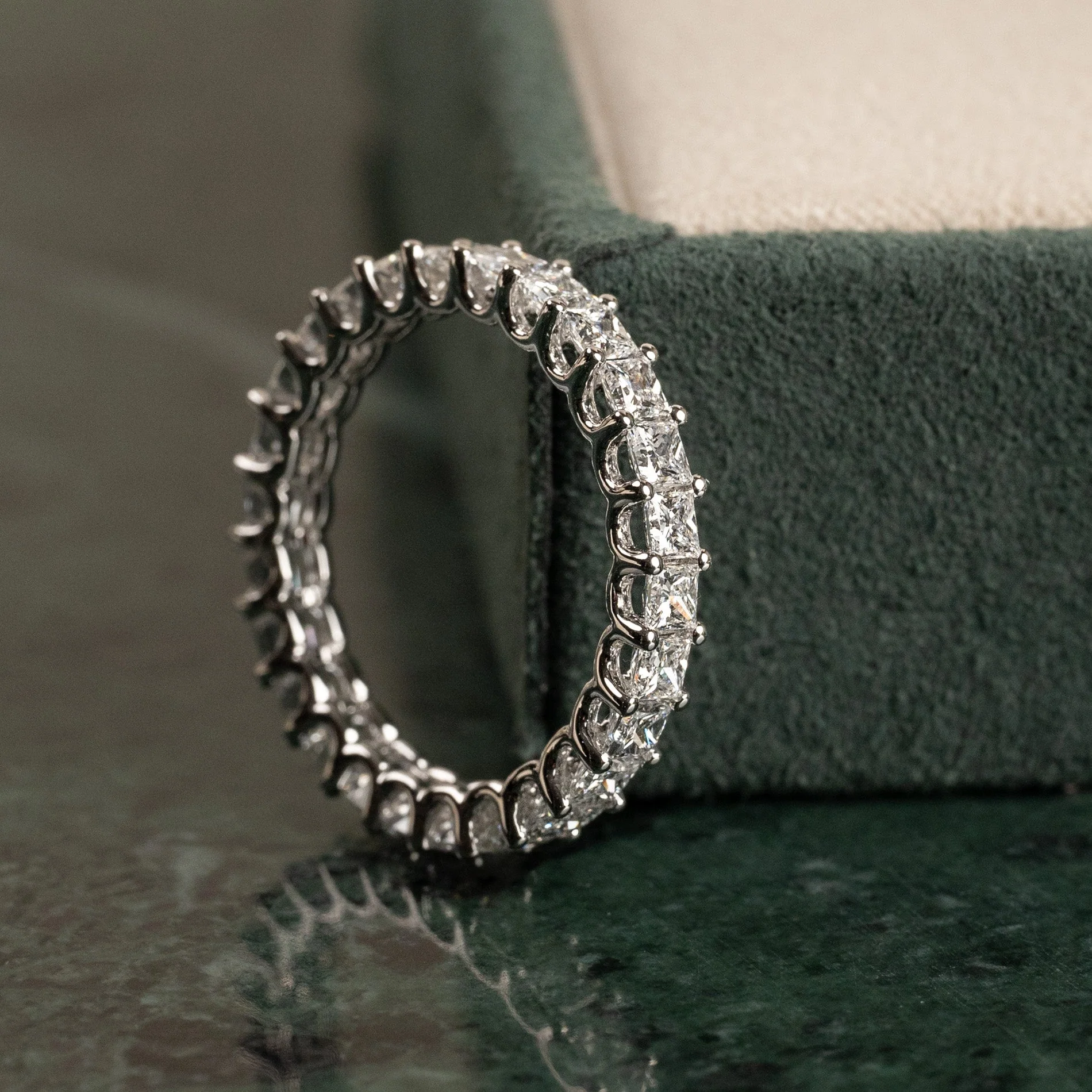 PRINCESS-CUT FULL-ALLIANCE LAB-DIAMOND RING - 2.0ct - WG - Image 3