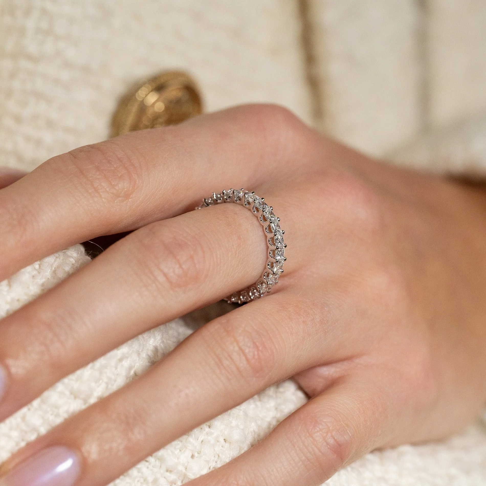 PRINCESS-CUT FULL-ALLIANCE LAB-DIAMOND RING - 2.0ct - WG - Image 4