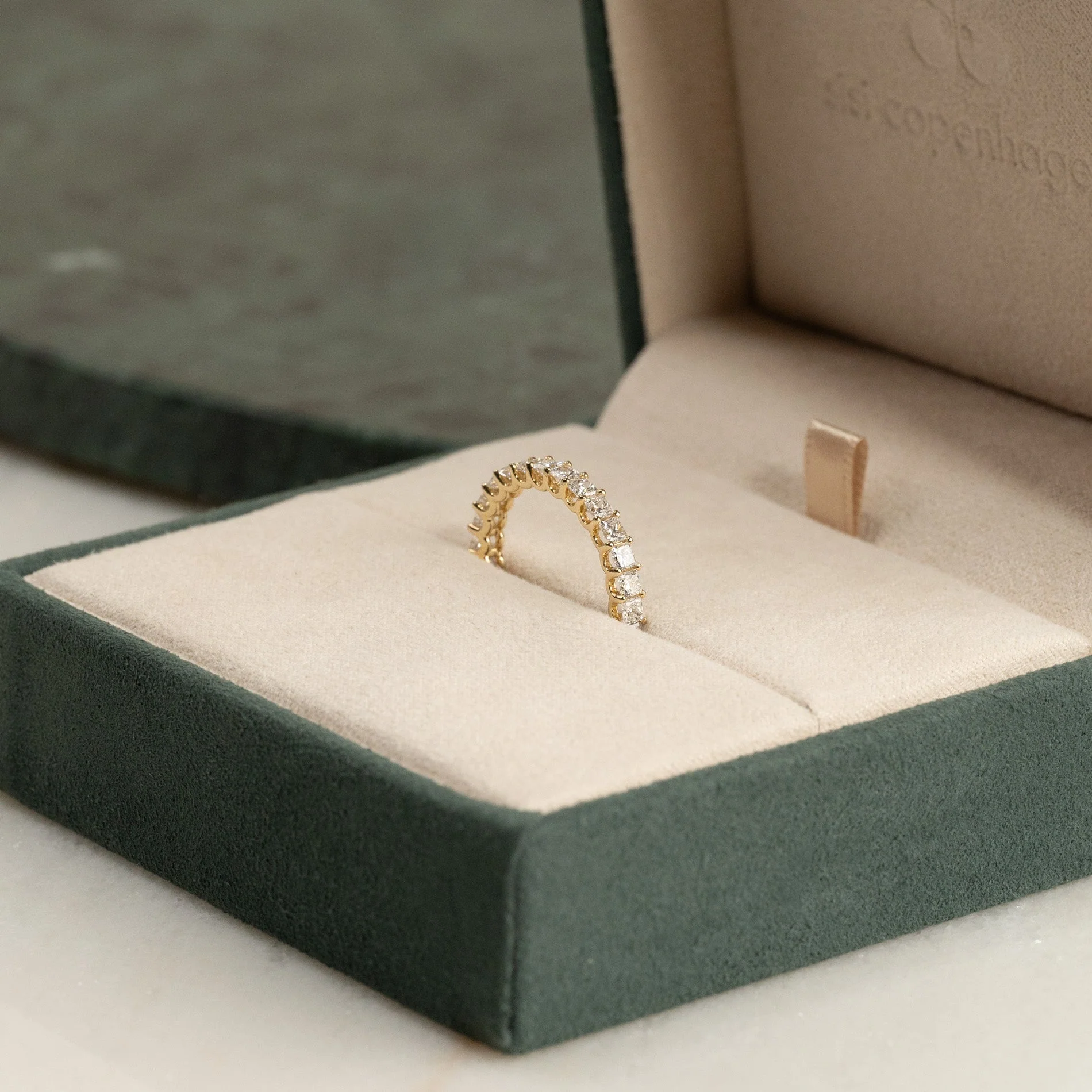 PRINCESS-CUT FULL-ALLIANCE LAB-DIAMOND RING - 2.0ct - YG - Image 5