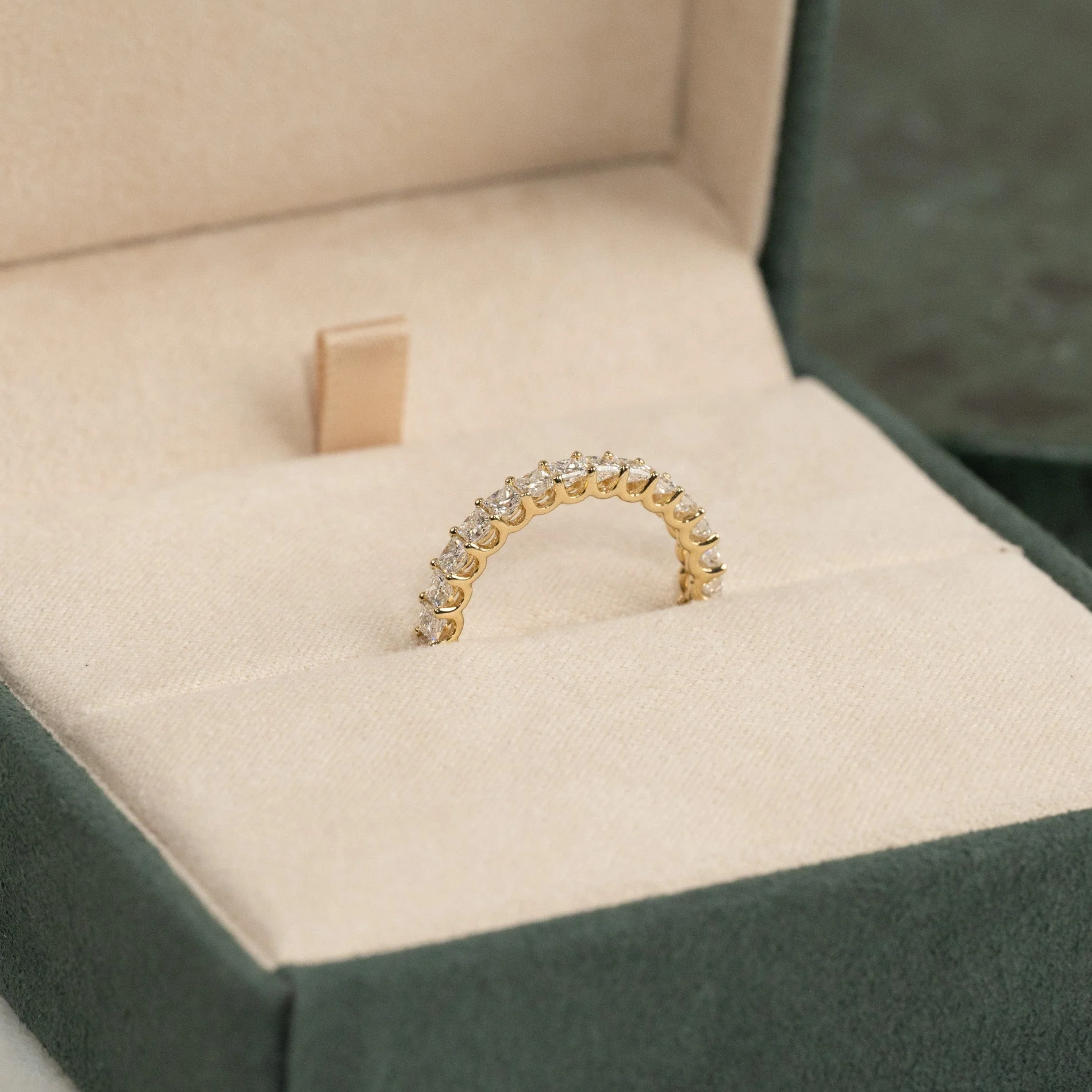 PRINCESS-CUT FULL-ALLIANCE LAB-DIAMOND RING - 2.0ct - YG - Image 7