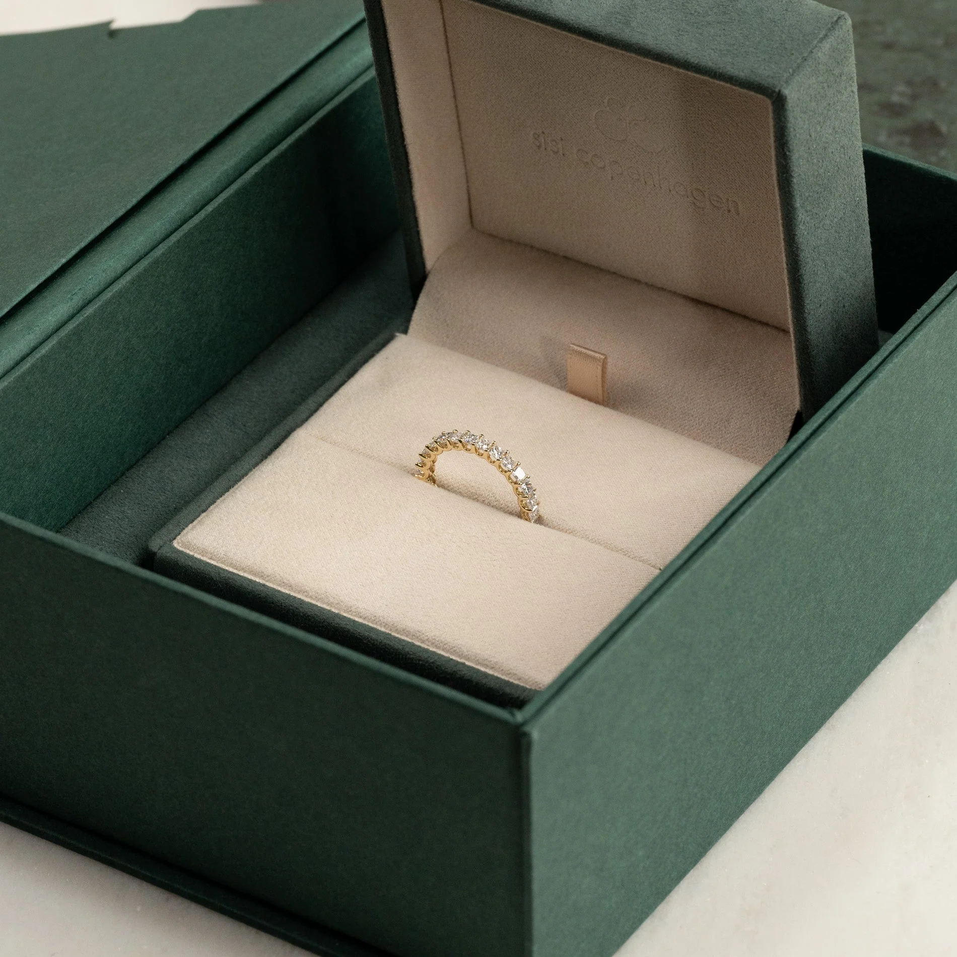 PRINCESS-CUT FULL-ALLIANCE LAB-DIAMOND RING - 2.0ct - YG - Image 9