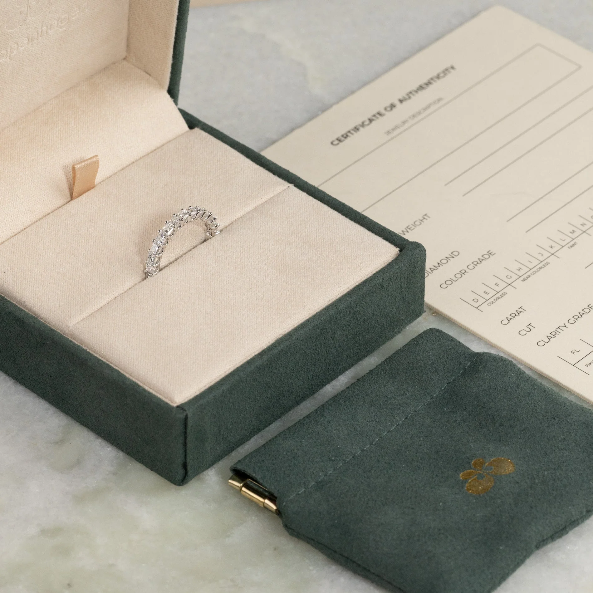 PRINCESS-CUT HALF-ALLIANCE LAB-DIAMOND RING - 1.0ct - WG - Image 7