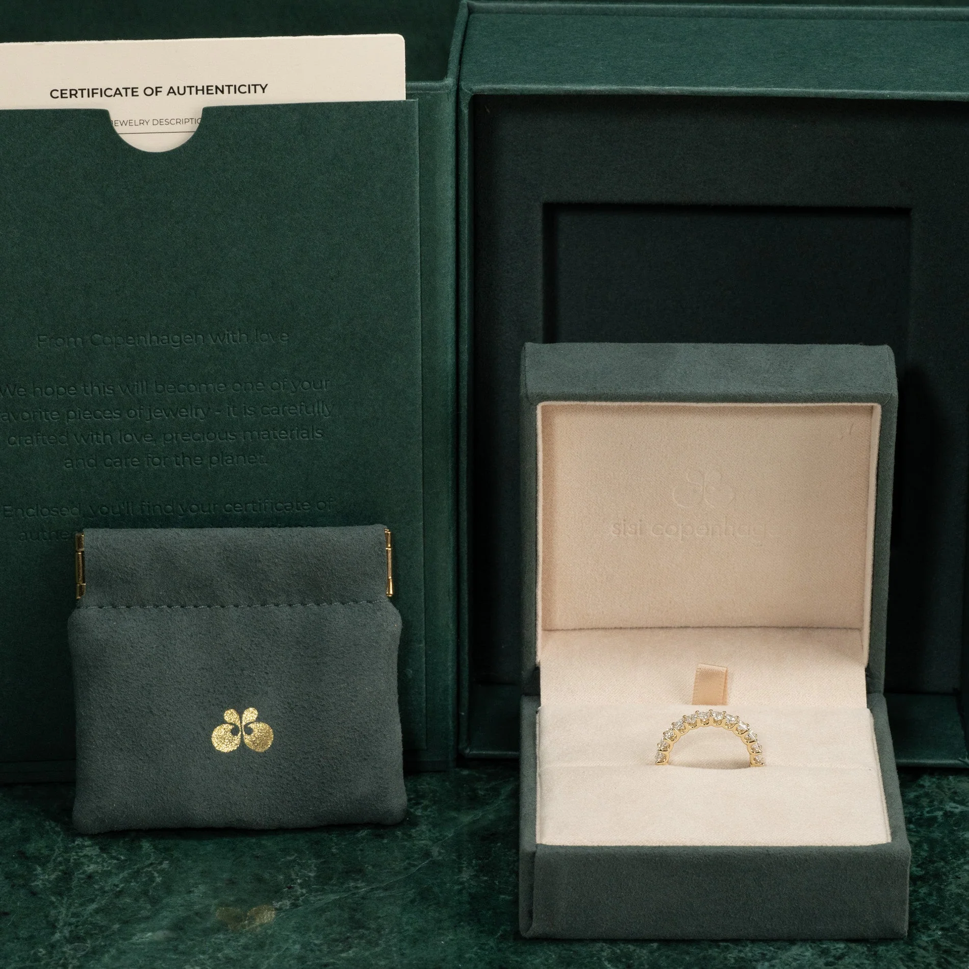 PRINCESS-CUT HALF-ALLIANCE LAB-DIAMOND RING - 1.5ct - YG - Image 11