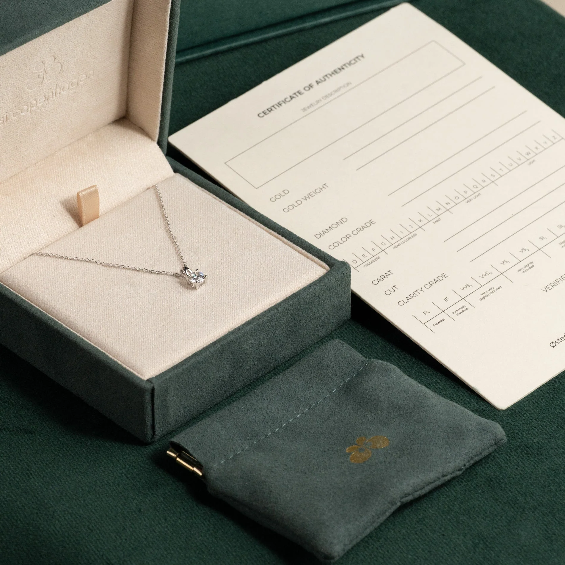 PRONG SOLITAIRE LAB-DIAMOND PENDANT - 0.5ct - WG - Image 10