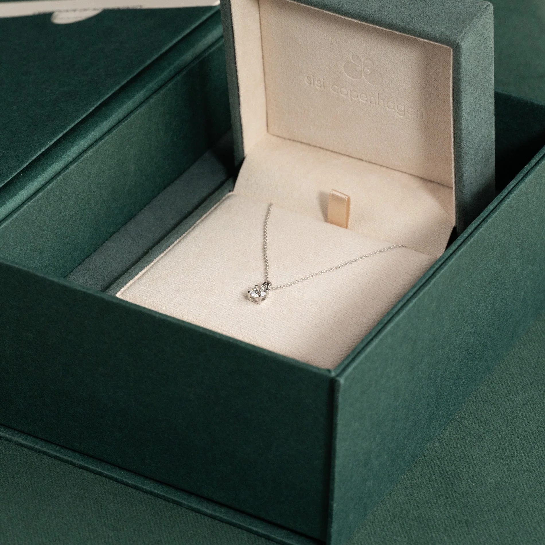 PRONG SOLITAIRE LAB-DIAMOND PENDANT - 0.5ct - WG - Image 12