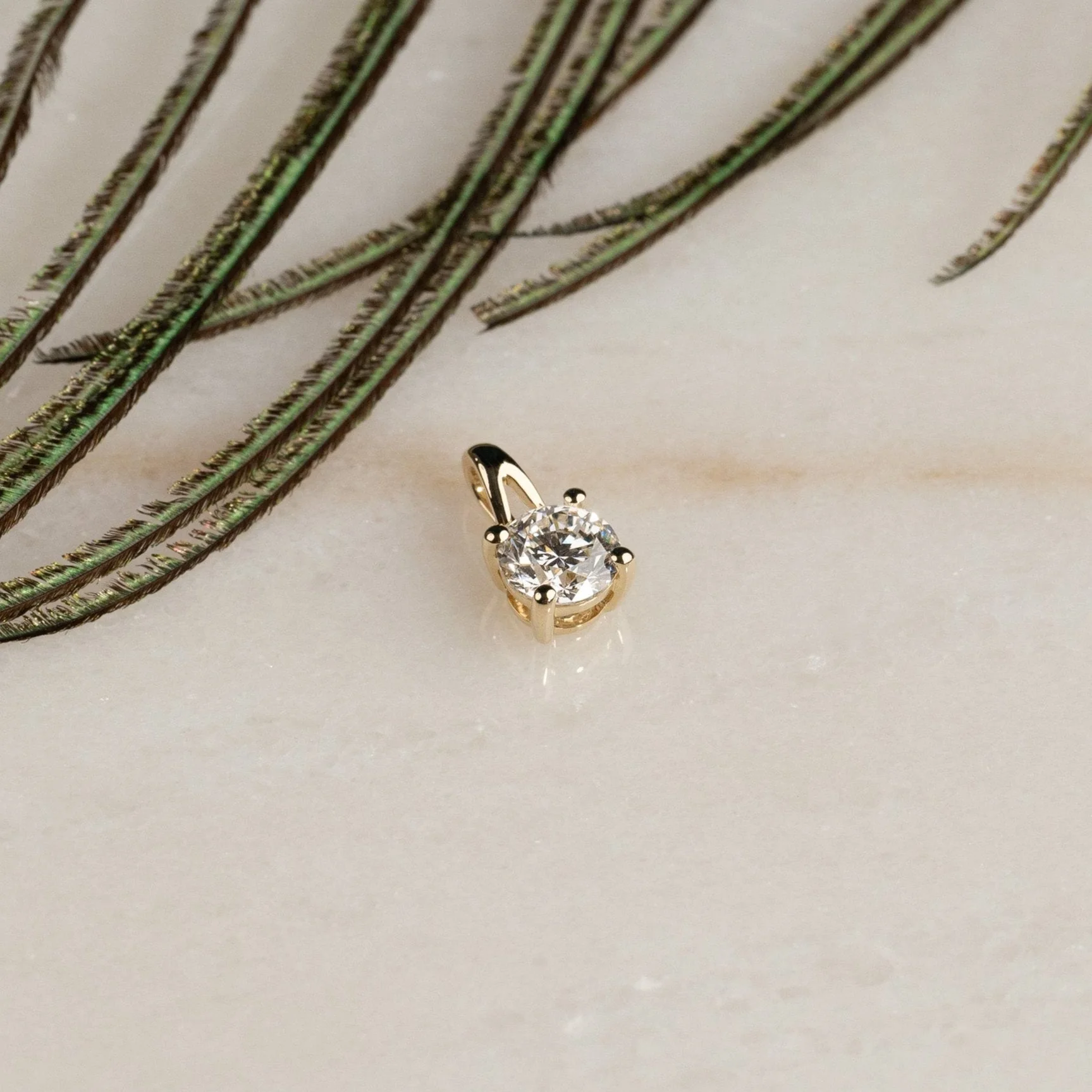 PRONG SOLITAIRE DIAMOND PENDANT - Image 9
