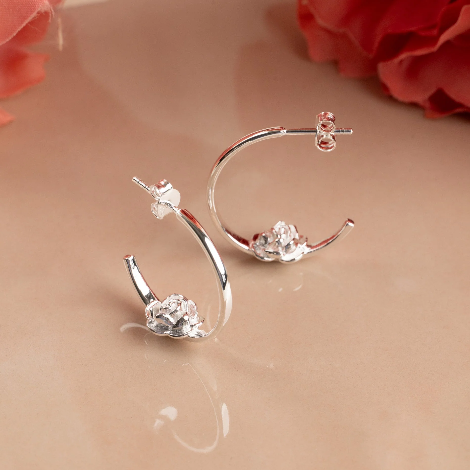ROSIE SILVER CREOL EARRING - Image 3