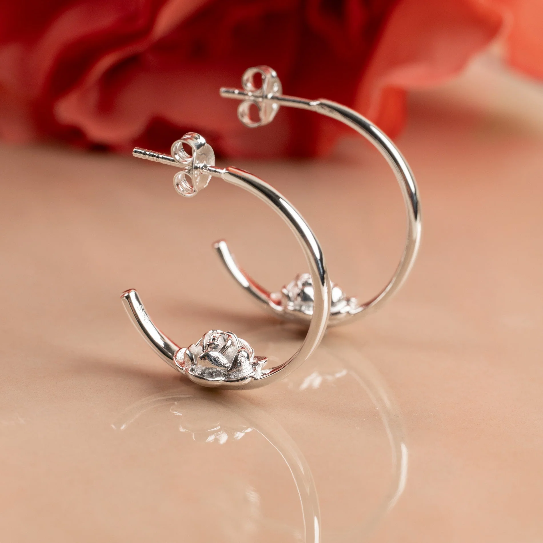 ROSIE SILVER CREOL EARRING - Image 5