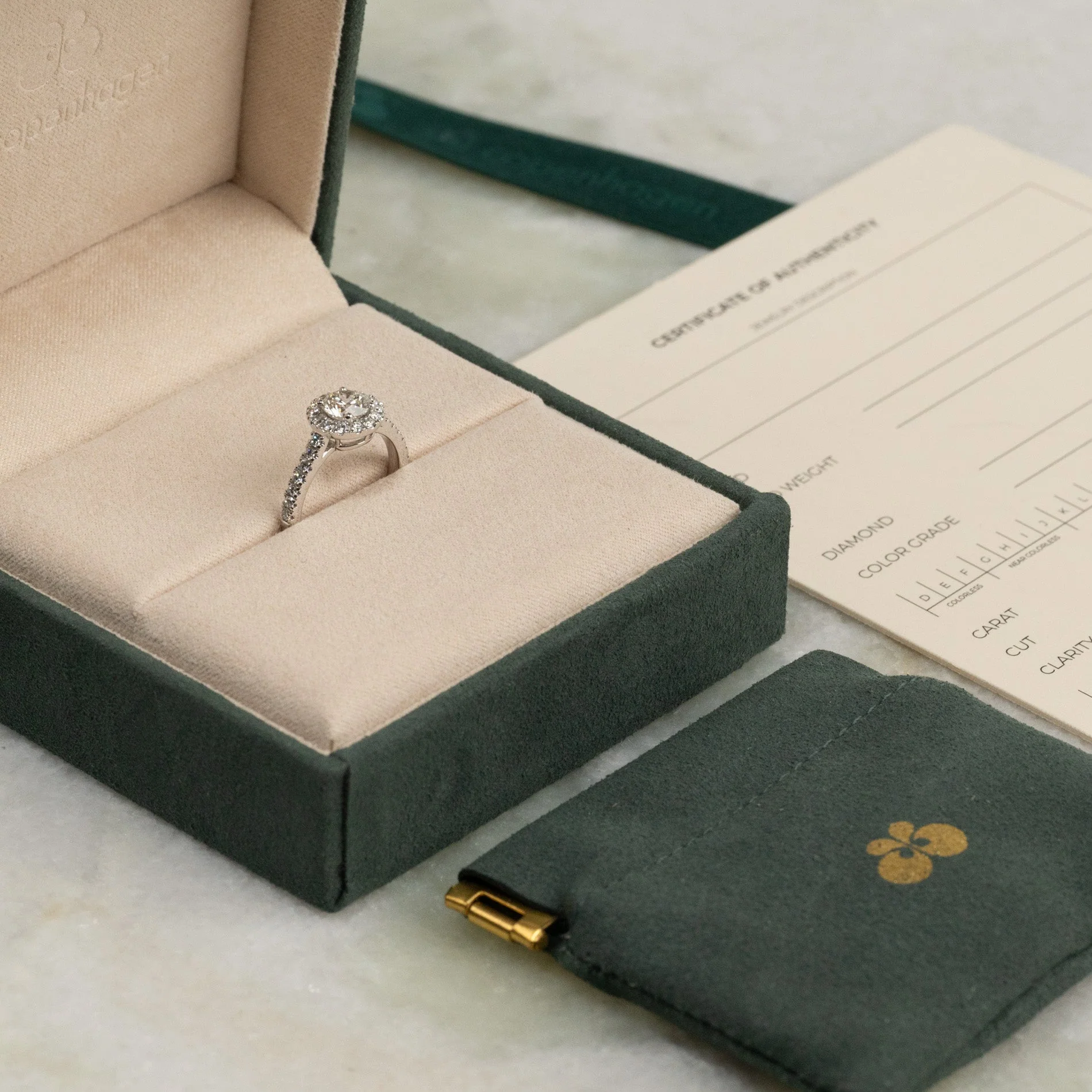 ROUND HALO ALLIANCE LAB-DIAMOND RING - 1.2ct - WG - Image 8
