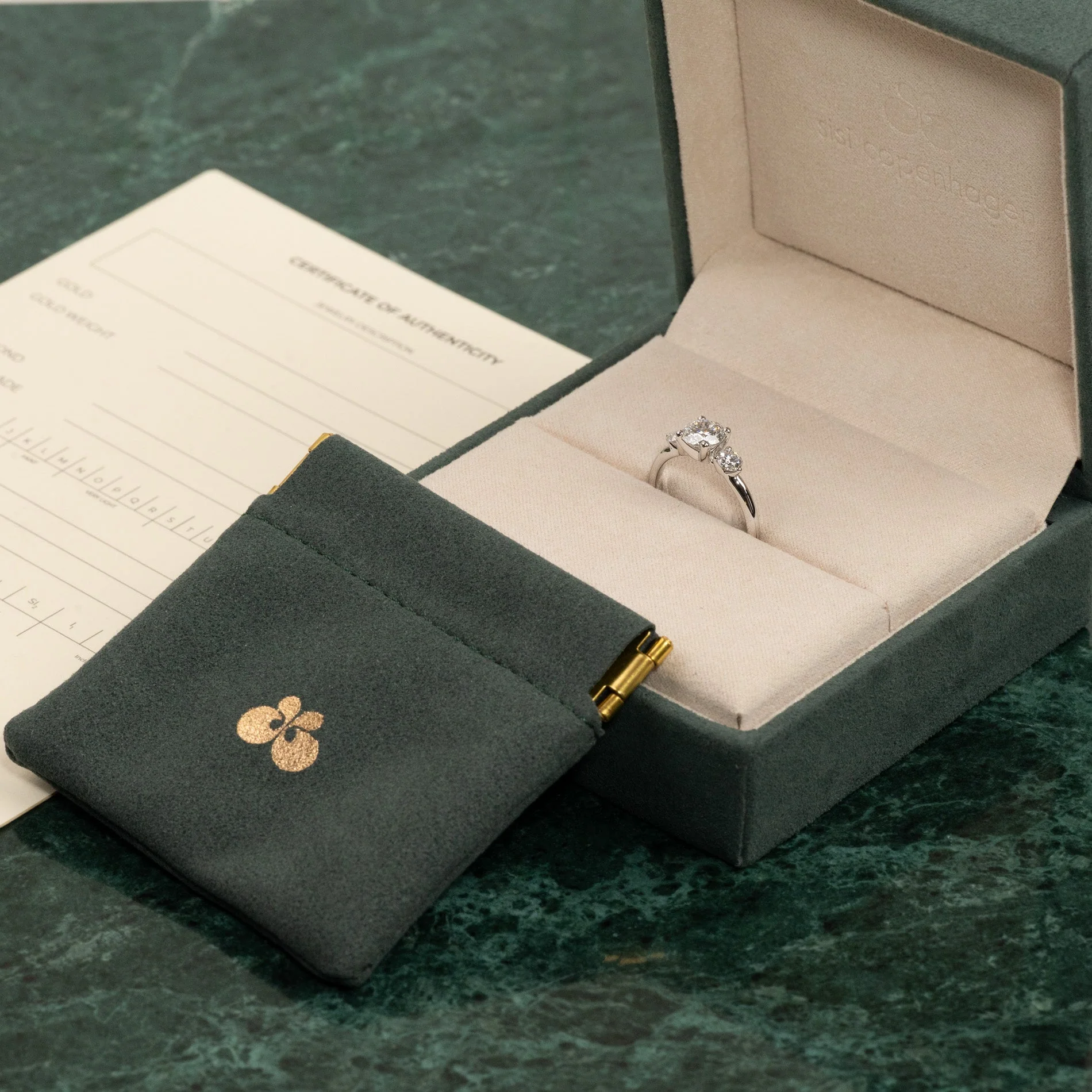 ROUND TRILOGY LAB-DIAMOND RING - 1.4ct - WG - Image 7