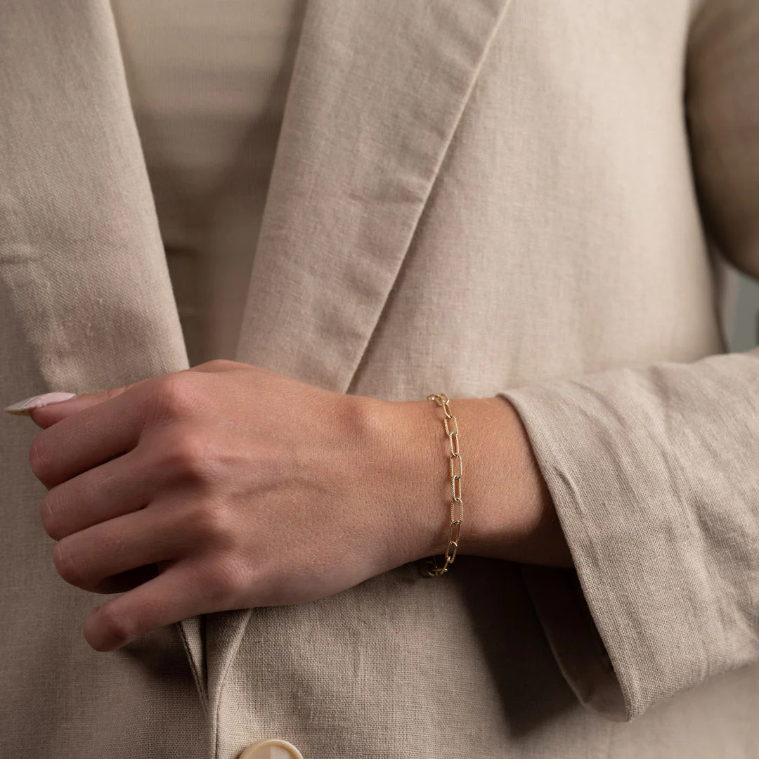 ROXANNE SOLID GOLD BRACELET - Image 3