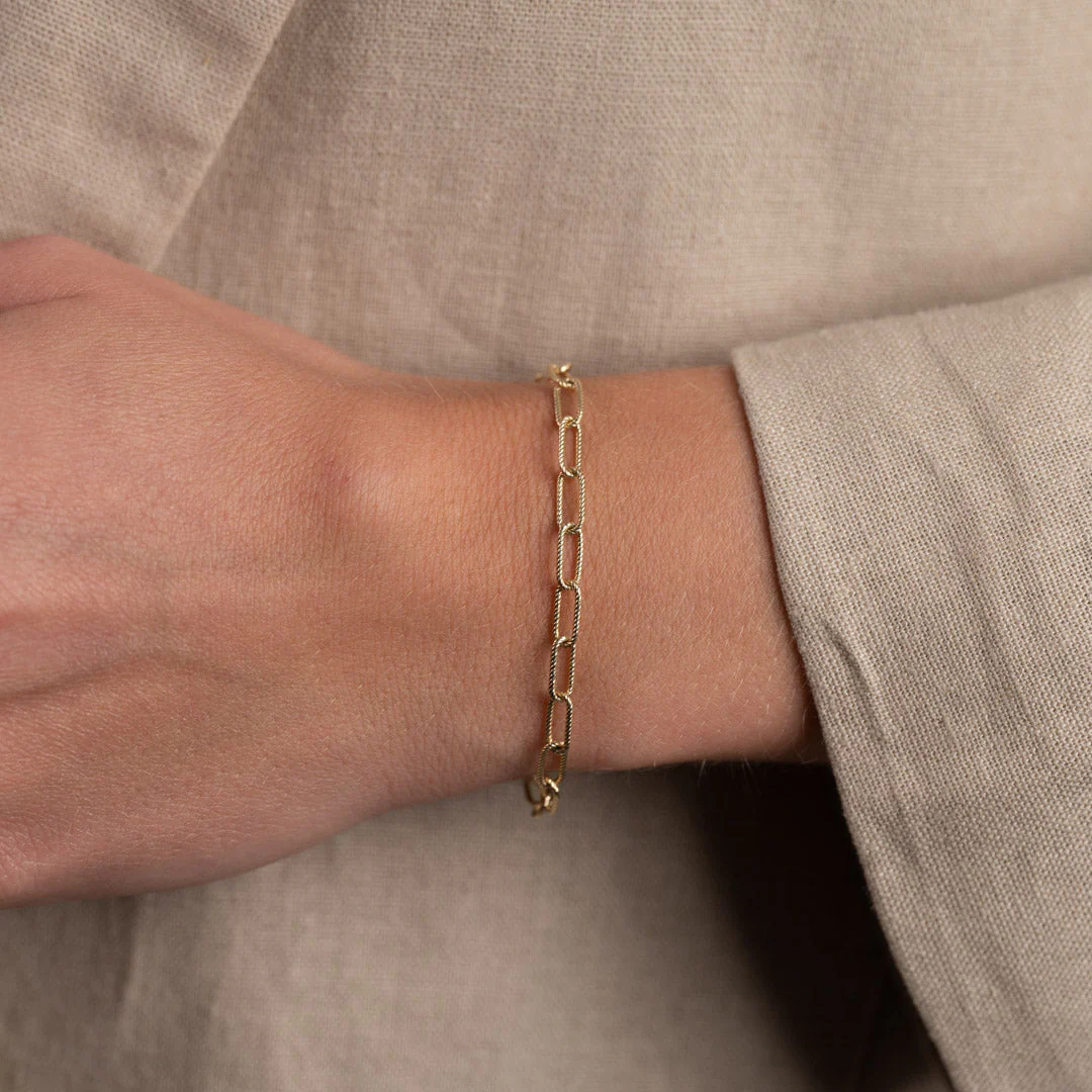 ROXANNE SOLID GOLD BRACELET - Image 6