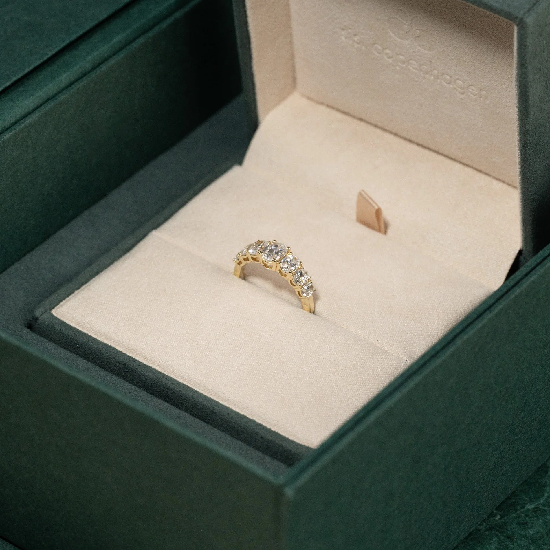 SEVEN-STONE OVAL-CUT LAB-DIAMOND RING - 2.0ct - YG - Image 10