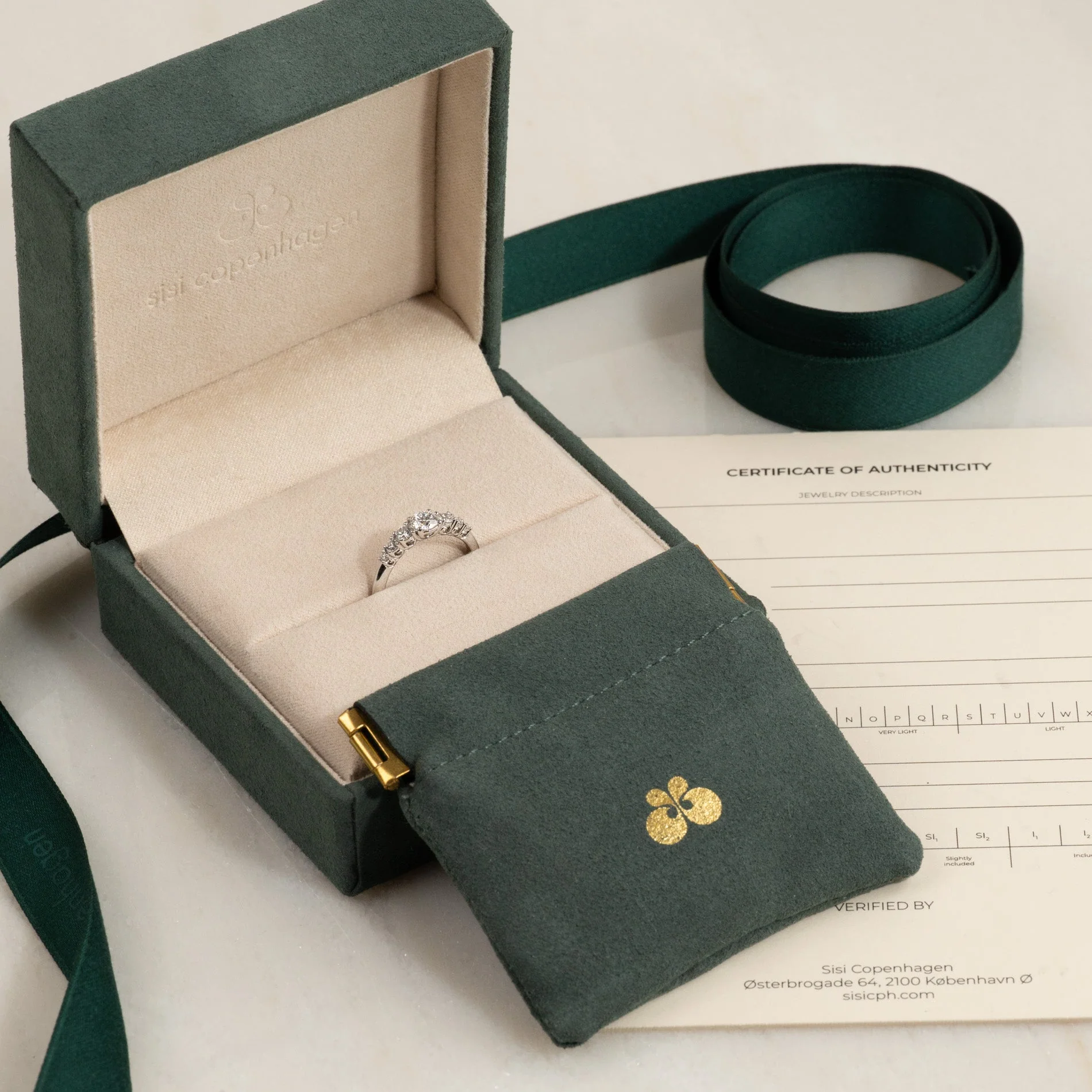 SEVEN-STONE TRELLIS LAB-DIAMOND RING - 0.7ct - WG - Image 5