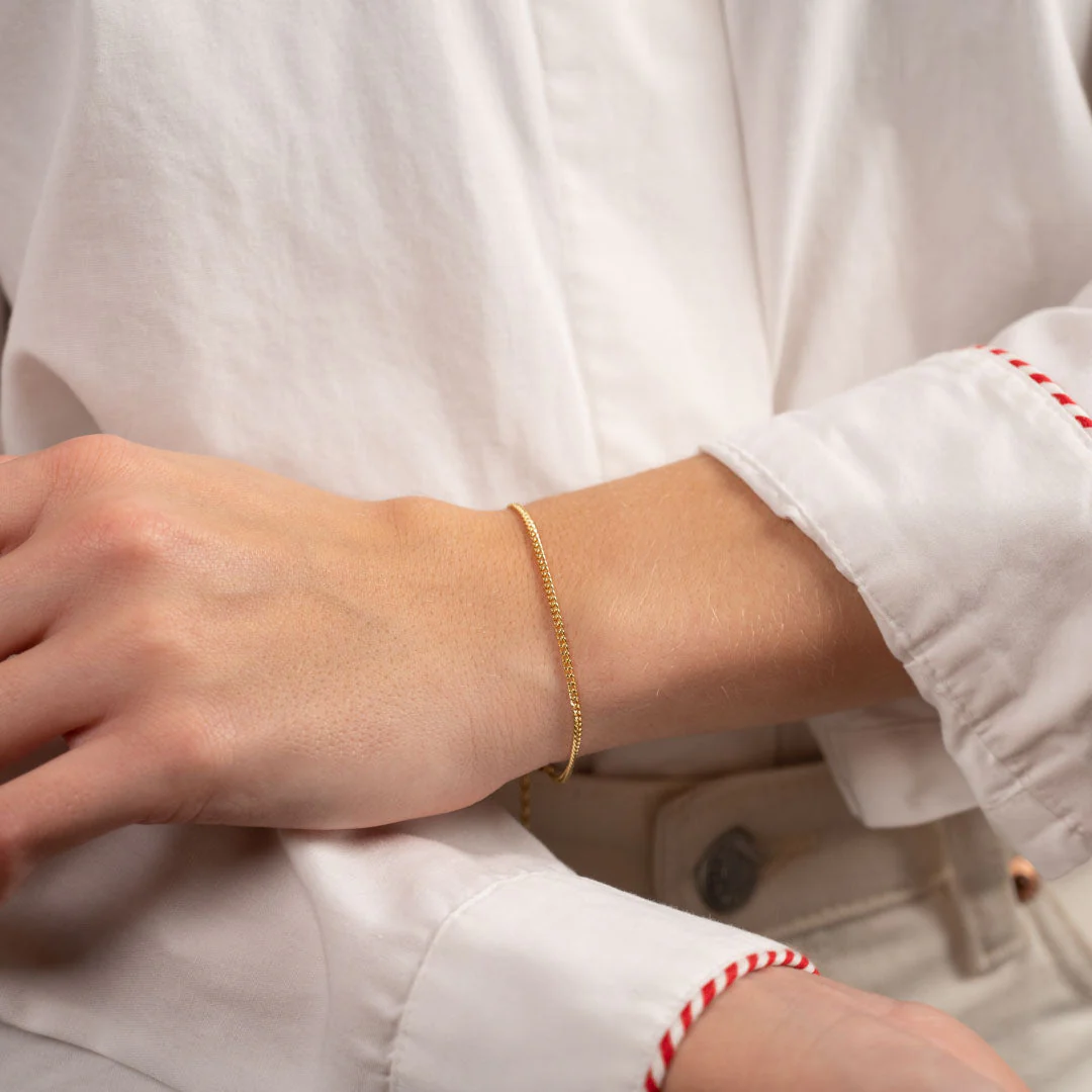 SIA MINI PANZER SOLID GOLD BRACELET - Image 4