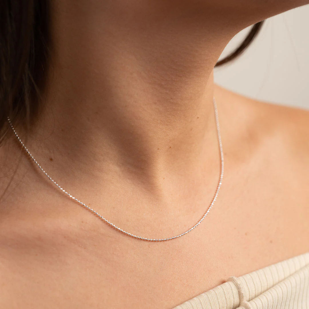 SIMPLE BALL SILVER CHAIN - Image 3
