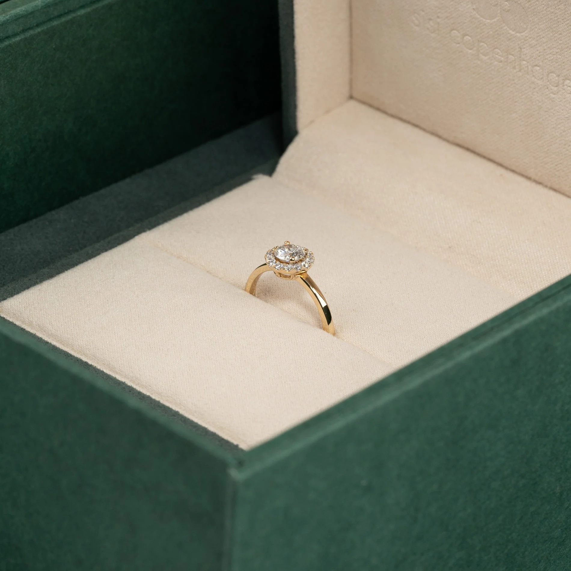 SIMPLE ROUND HALO LAB-DIAMOND RING - 0.7ct - YG - Image 7