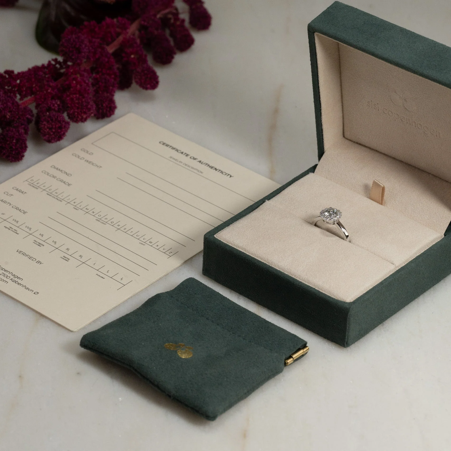 SIMPLE ROUND HALO LAB-DIAMOND RING - 1.0ct - WG - Image 10