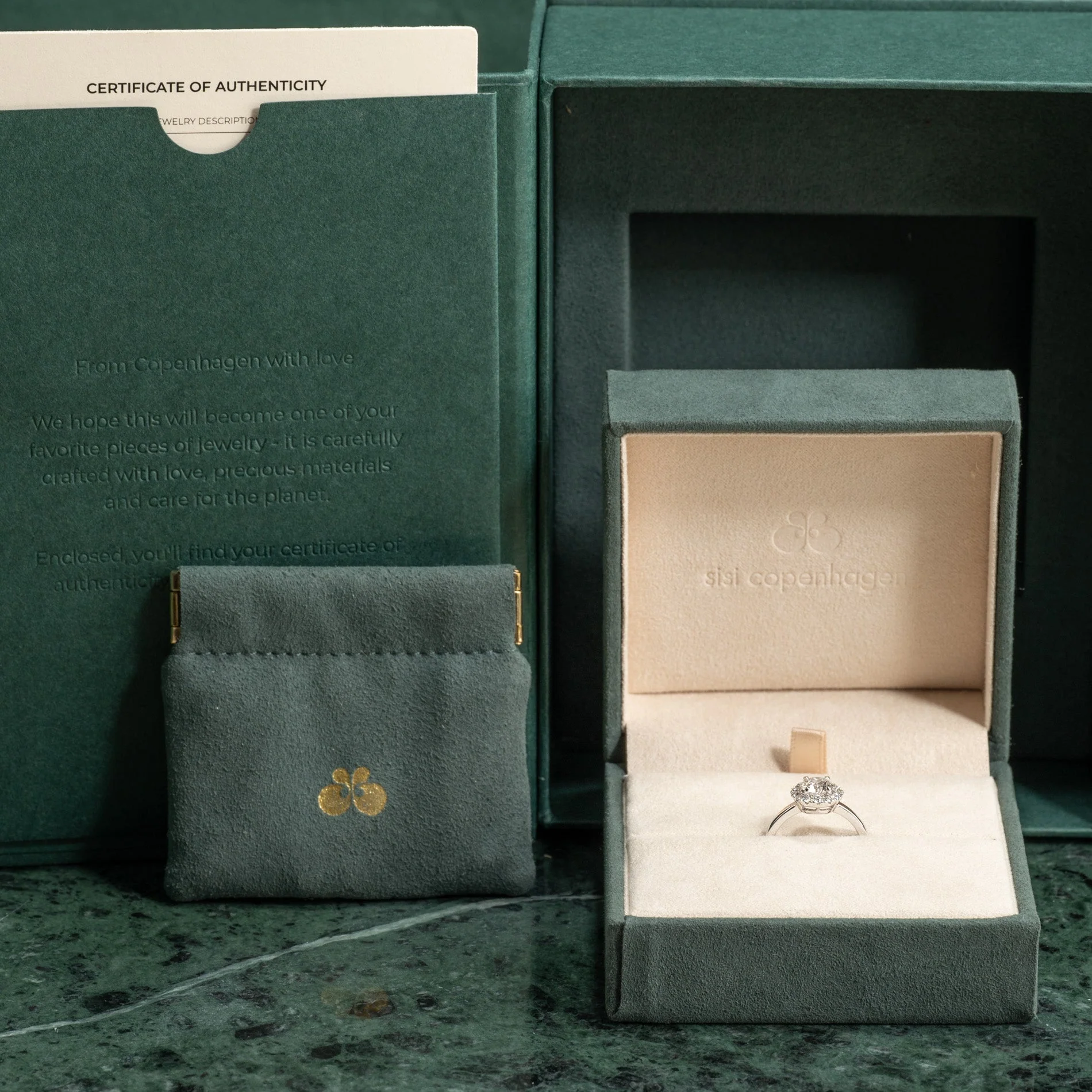 SIMPLE ROUND HALO LAB-DIAMOND RING - 1.25ct - WG - Image 13