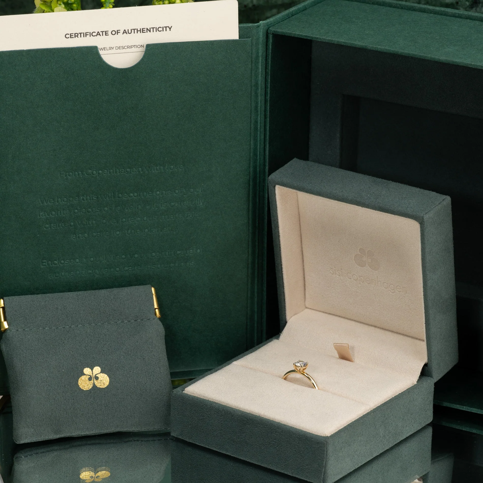 SIMPLE SOLITAIRE BASKET-SET LAB-DIAMOND RING - 0.5ct - YG - Image 9