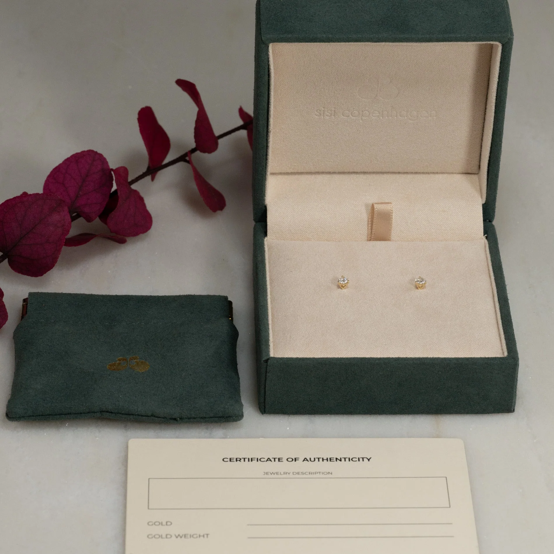 SIMPLE LAB-DIAMOND STUD EARRING - 0.33ct - YG - Image 8