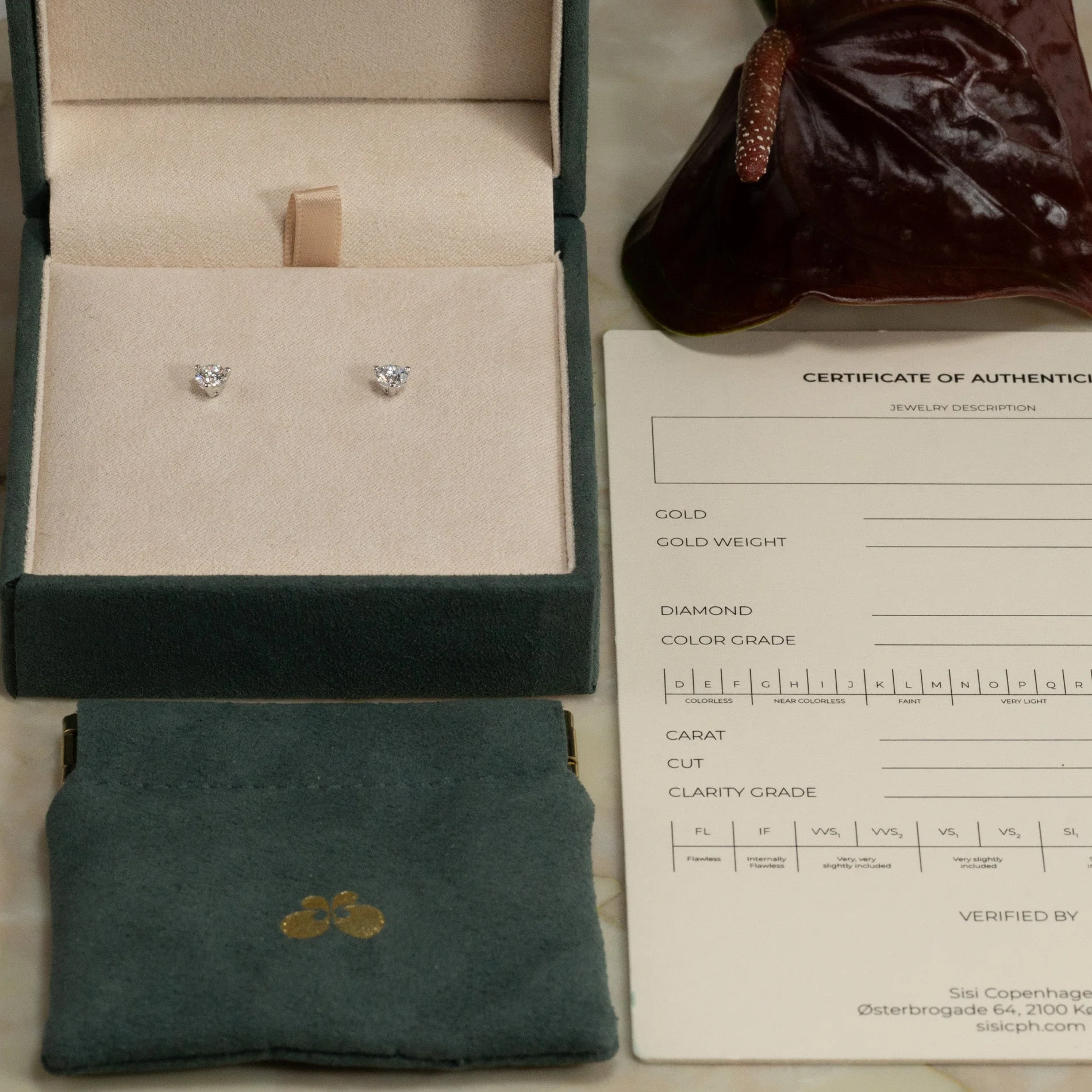 SIMPLE LAB-DIAMOND STUD EARRING - 0.75ct - WG - Image 10